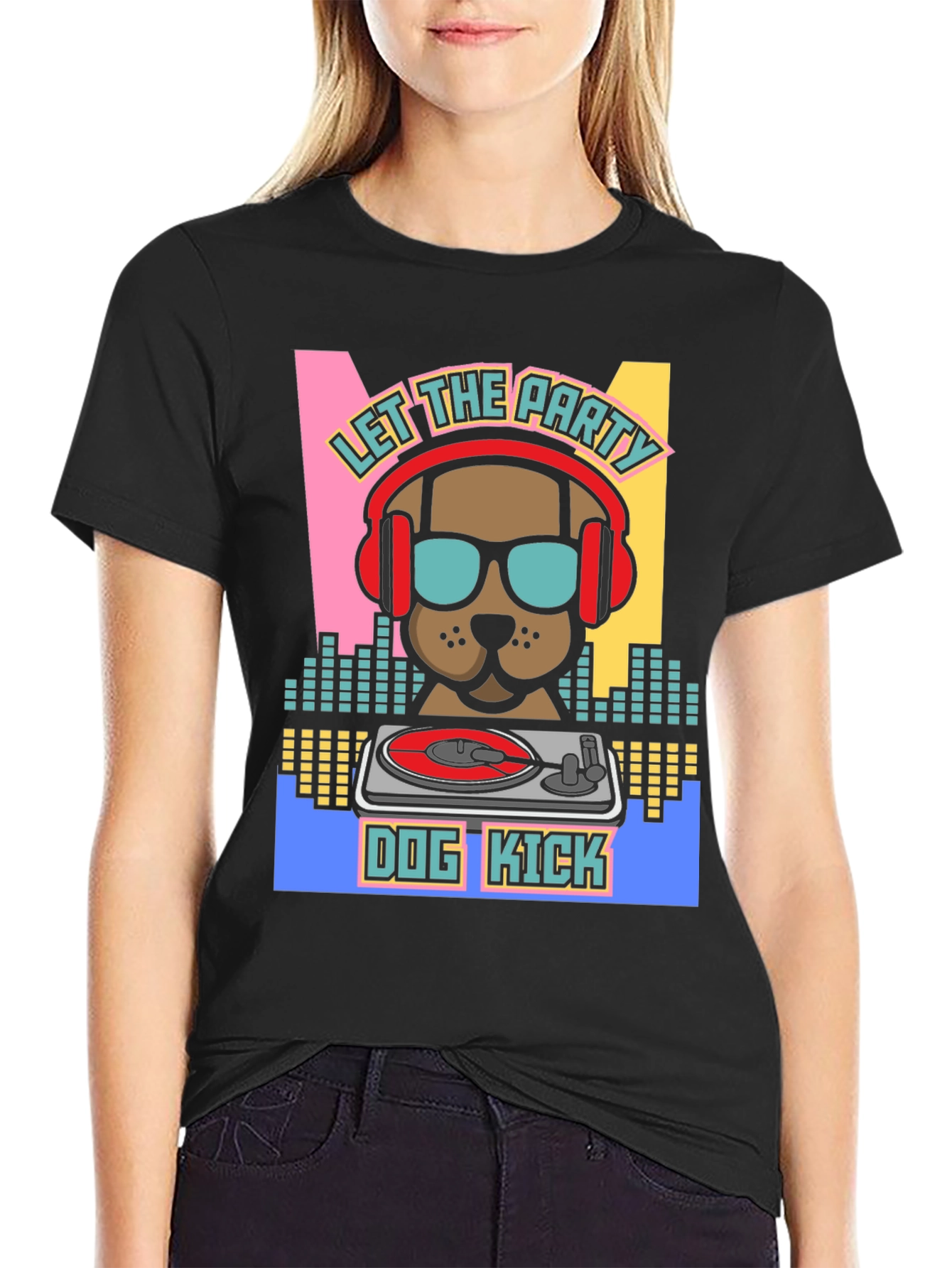 Black Dog Kick DJ T-Shirt view 2