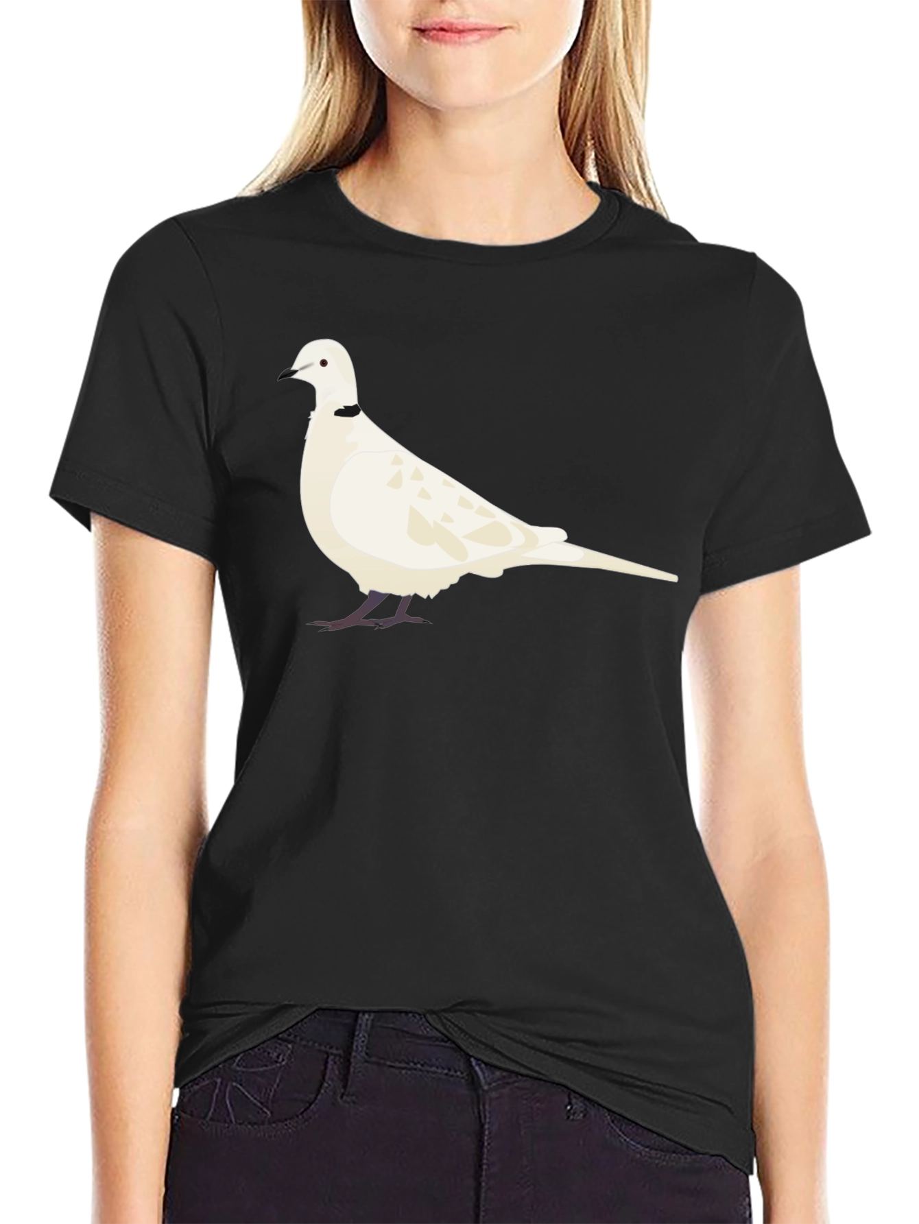 Black Dove Graphic Tee - Black Cotton Blend view 2