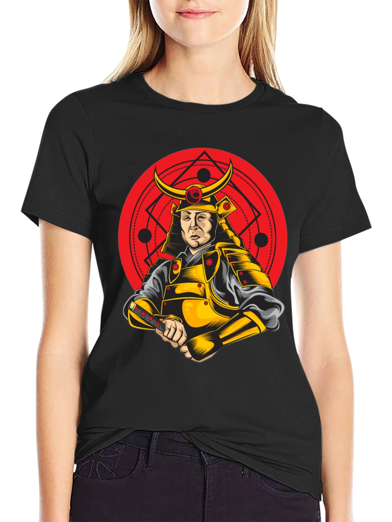 Black Samurai Warrior Graphic T-Shirt - Bold & Unique Design view 2