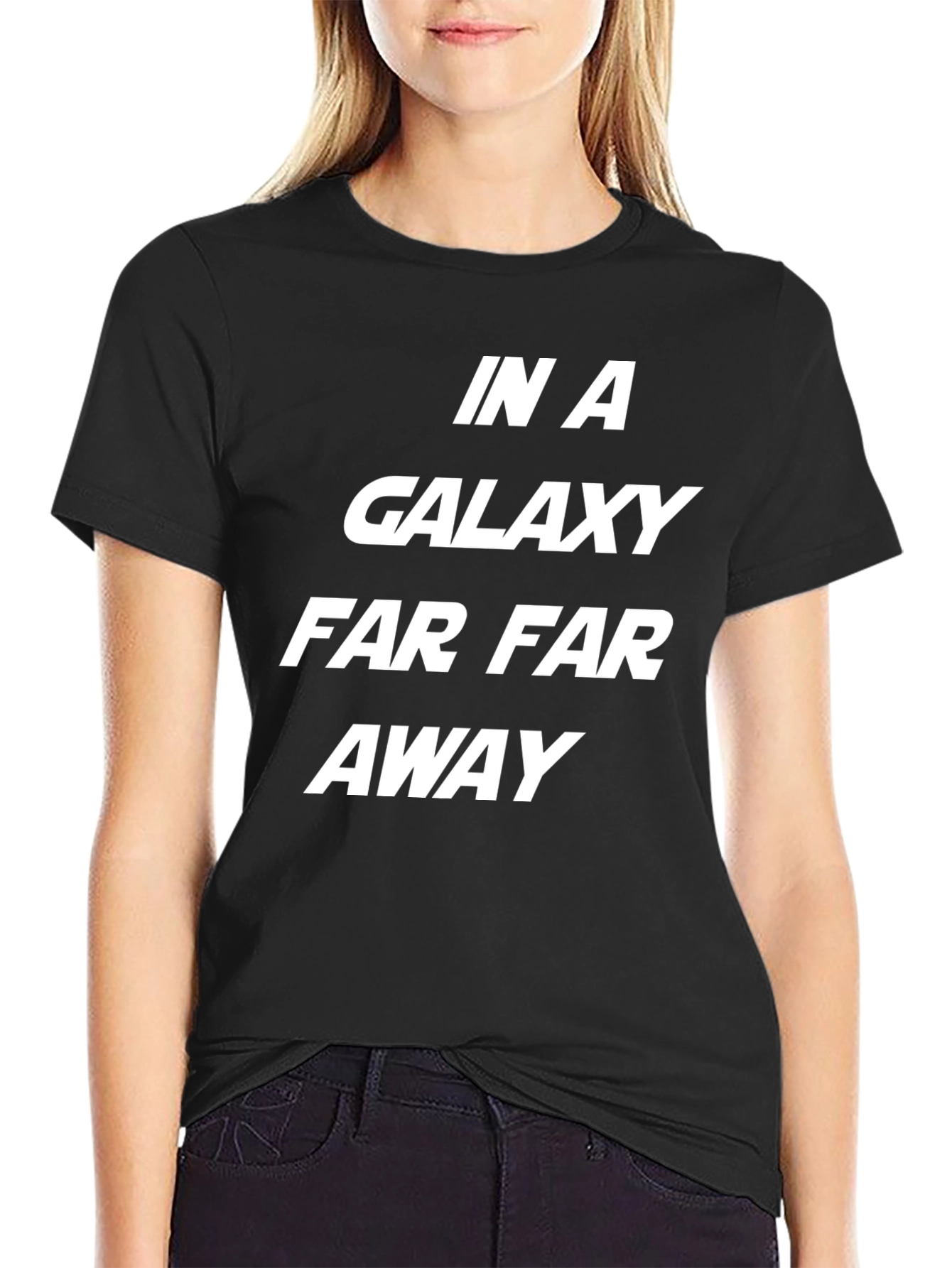 In a Galaxy Far Far Away Black T-Shirt - 2