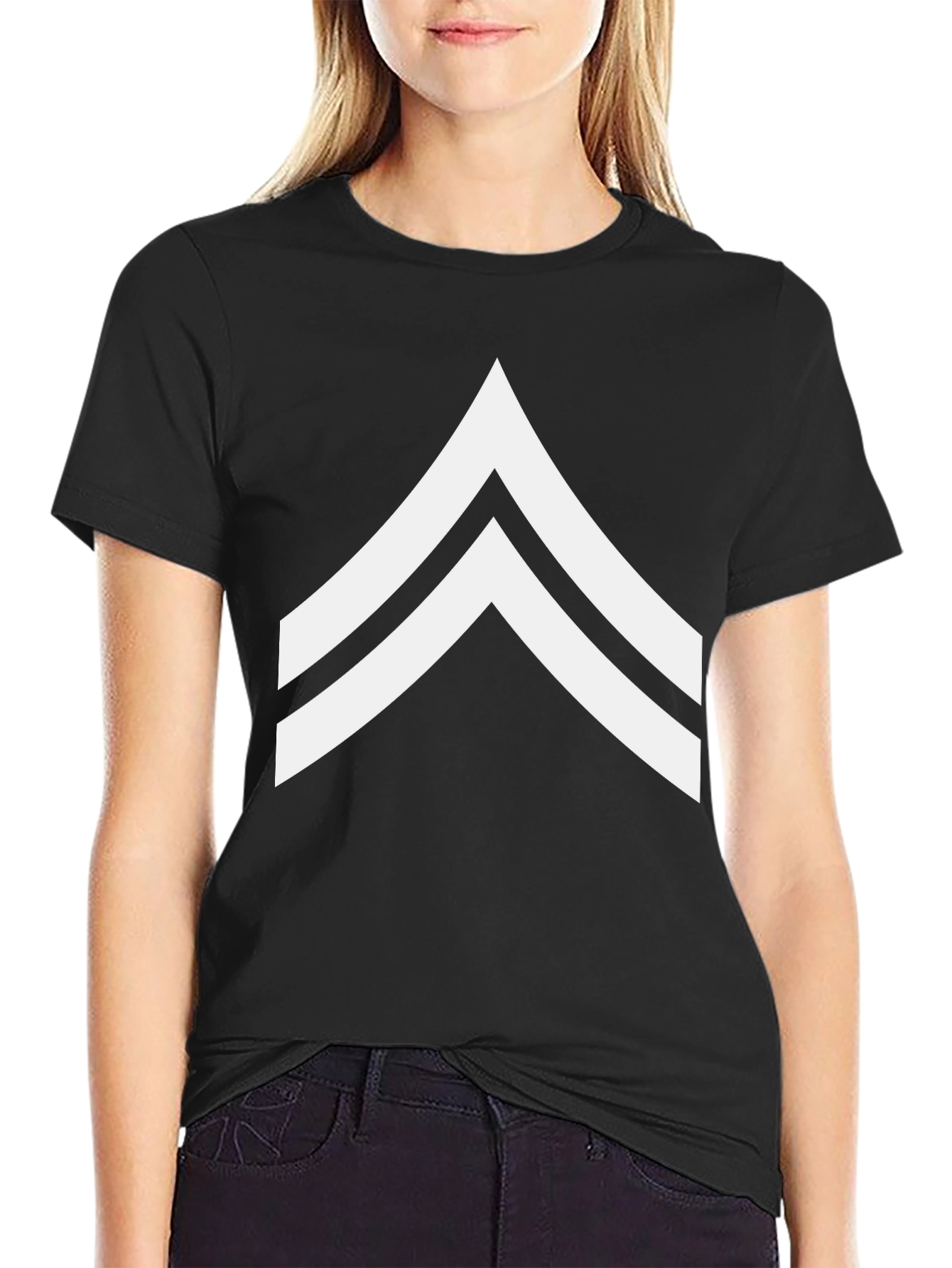 Black Sergeant Chevron Graphic Tee - Black view 2