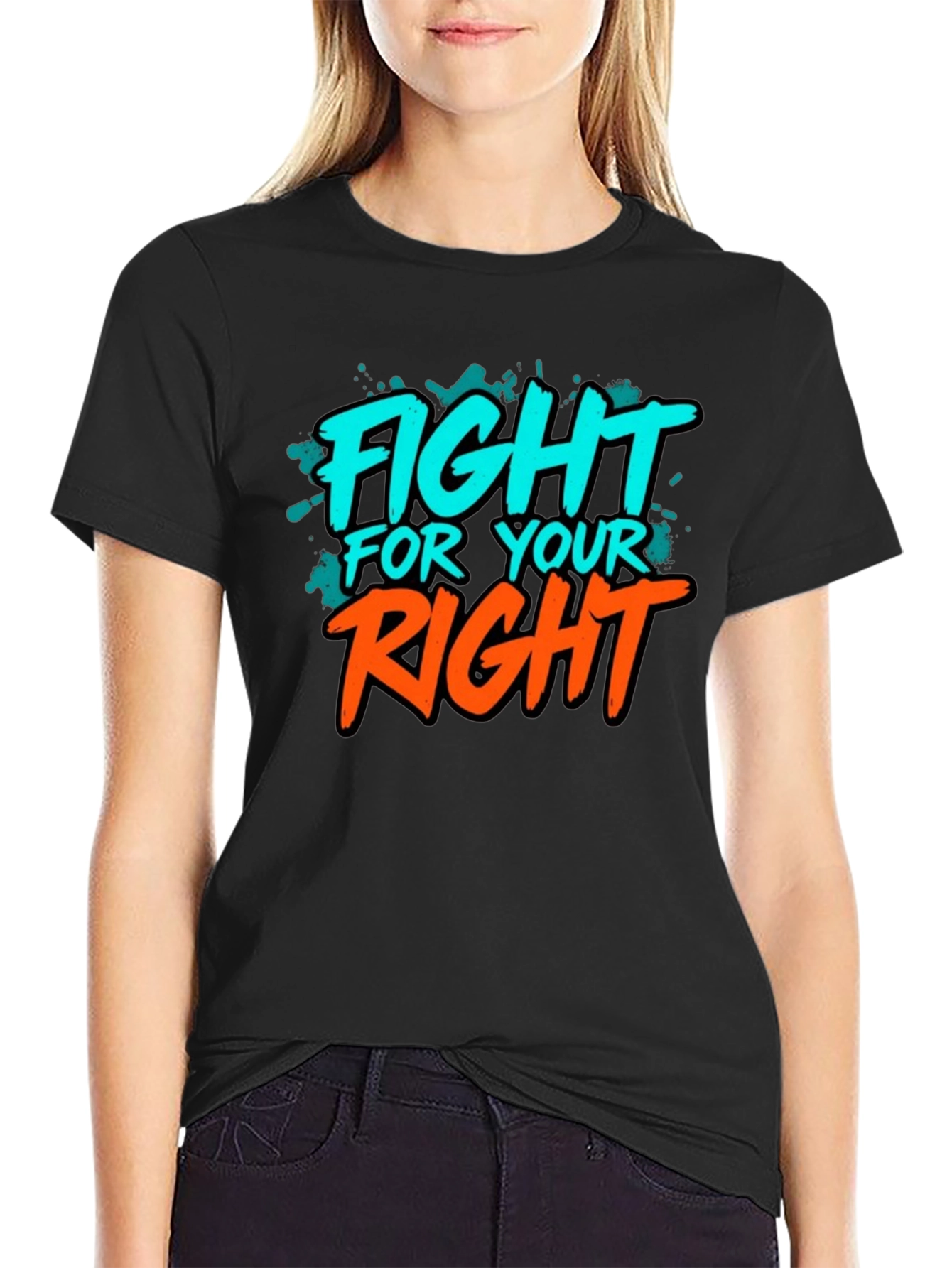 Black Fight For Your Right Graphic Tee view 2