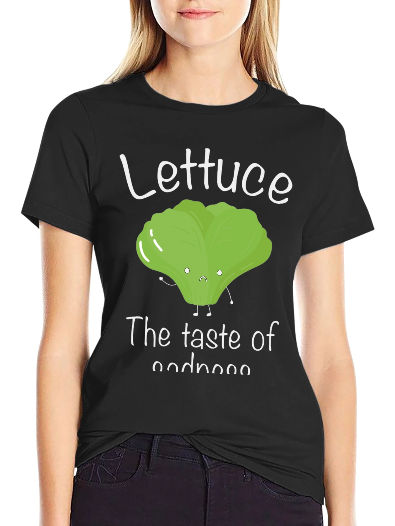 Black Lettuce 'The Taste of Goodness' Funny Graphic Tee view 2