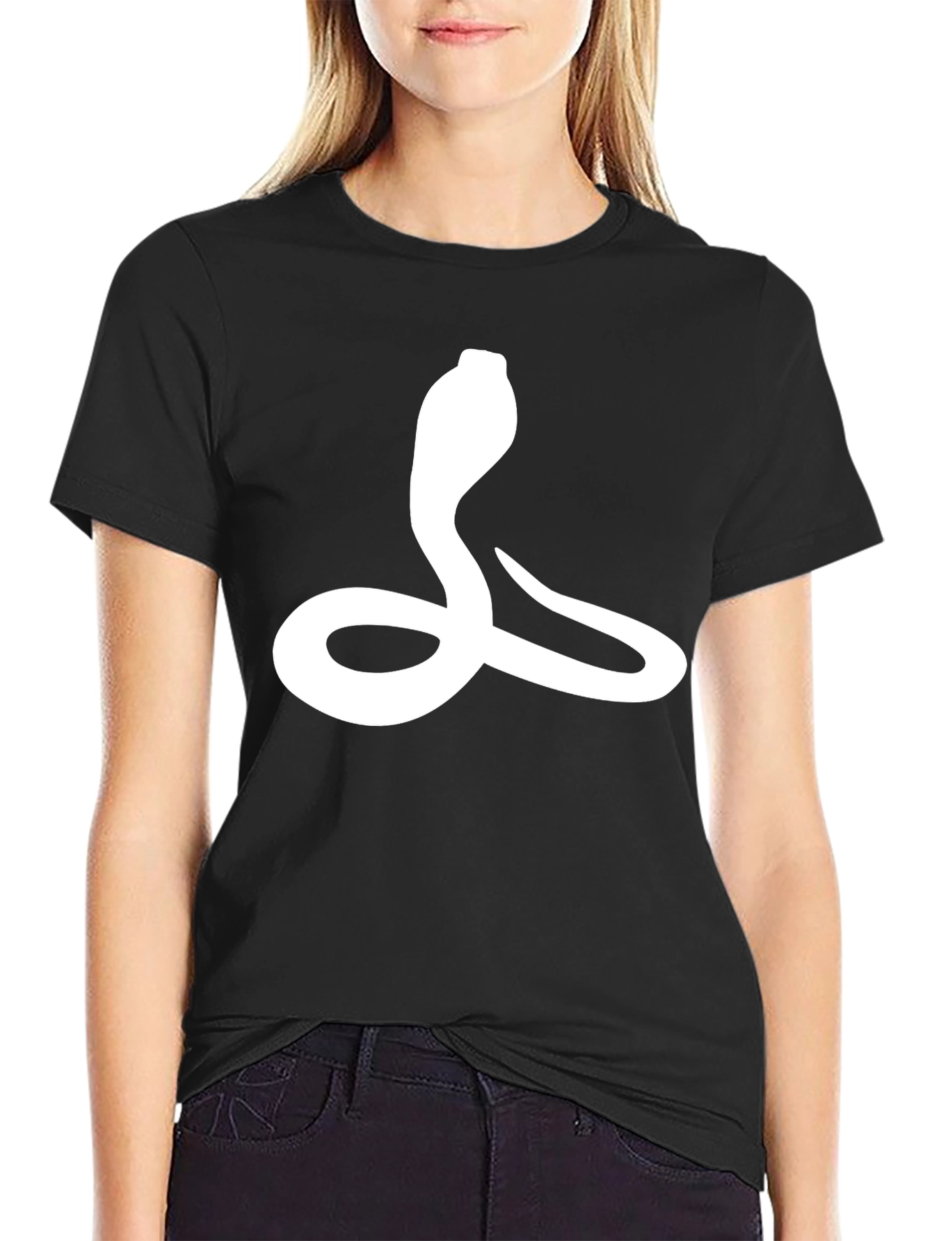 Black Bold Cobra Tee - Graphic Black T-Shirt view 2