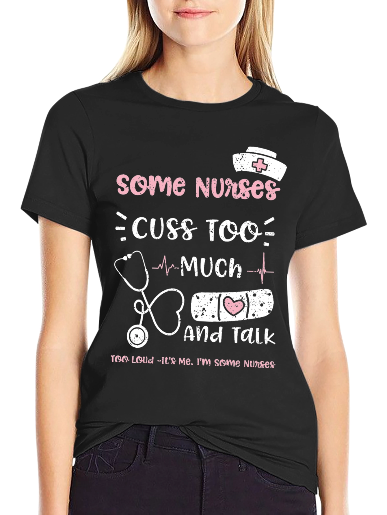 Black Some Nurses T-Shirt Funny Nurse Gift view 2