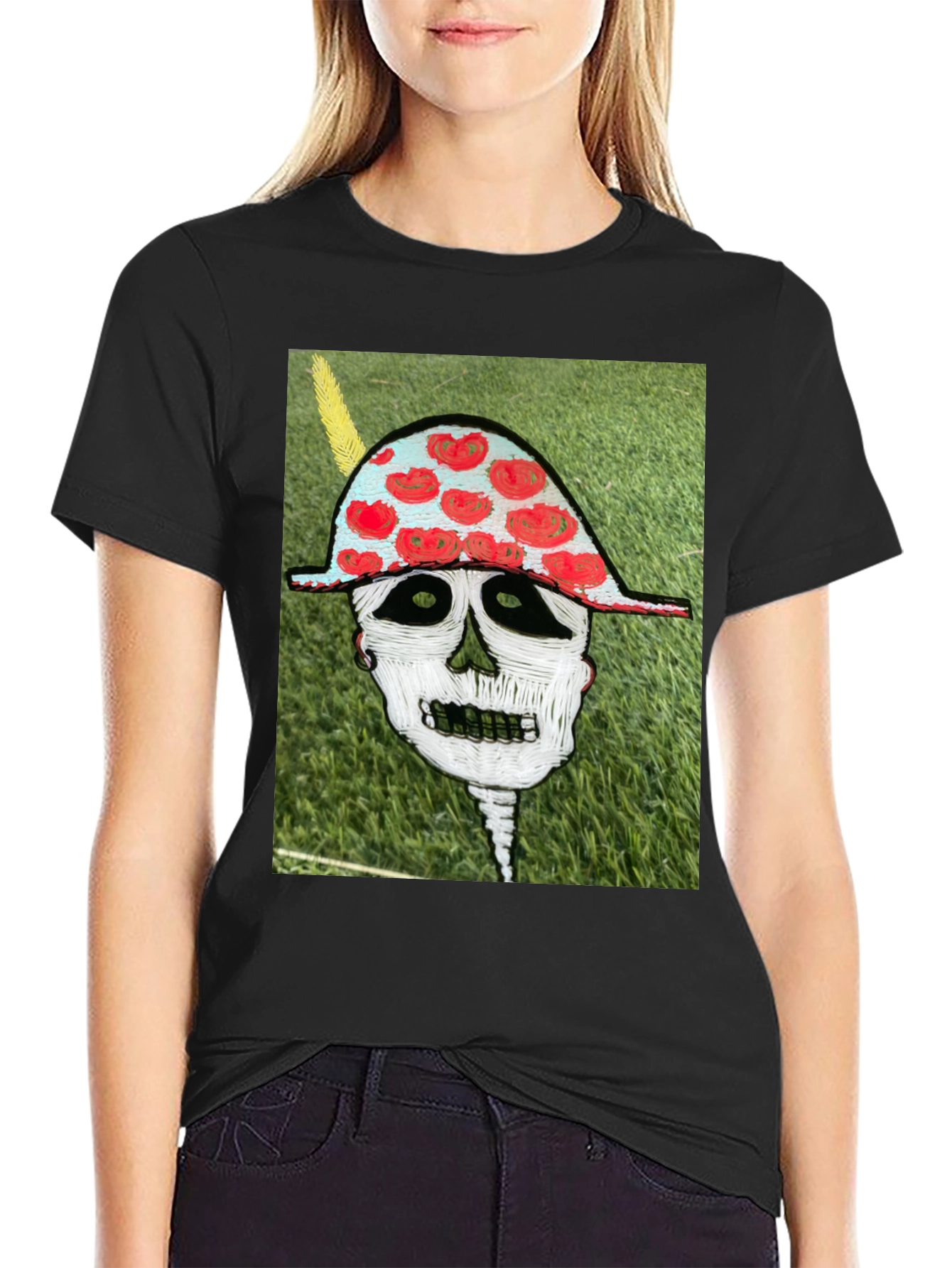Black Skull Art Graphic Tee - Unique Design view 2