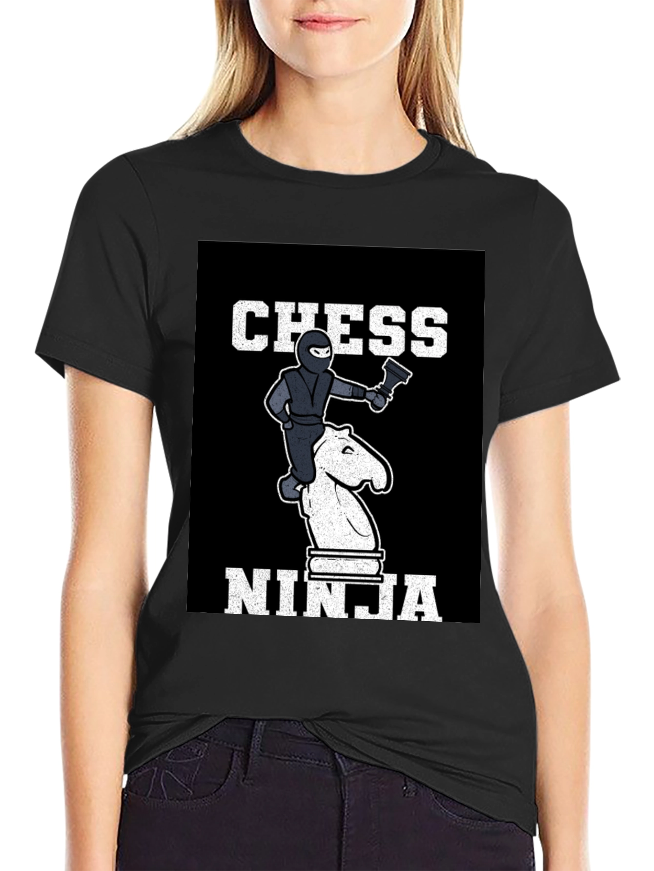 Black Chess Ninja T-Shirt view 2