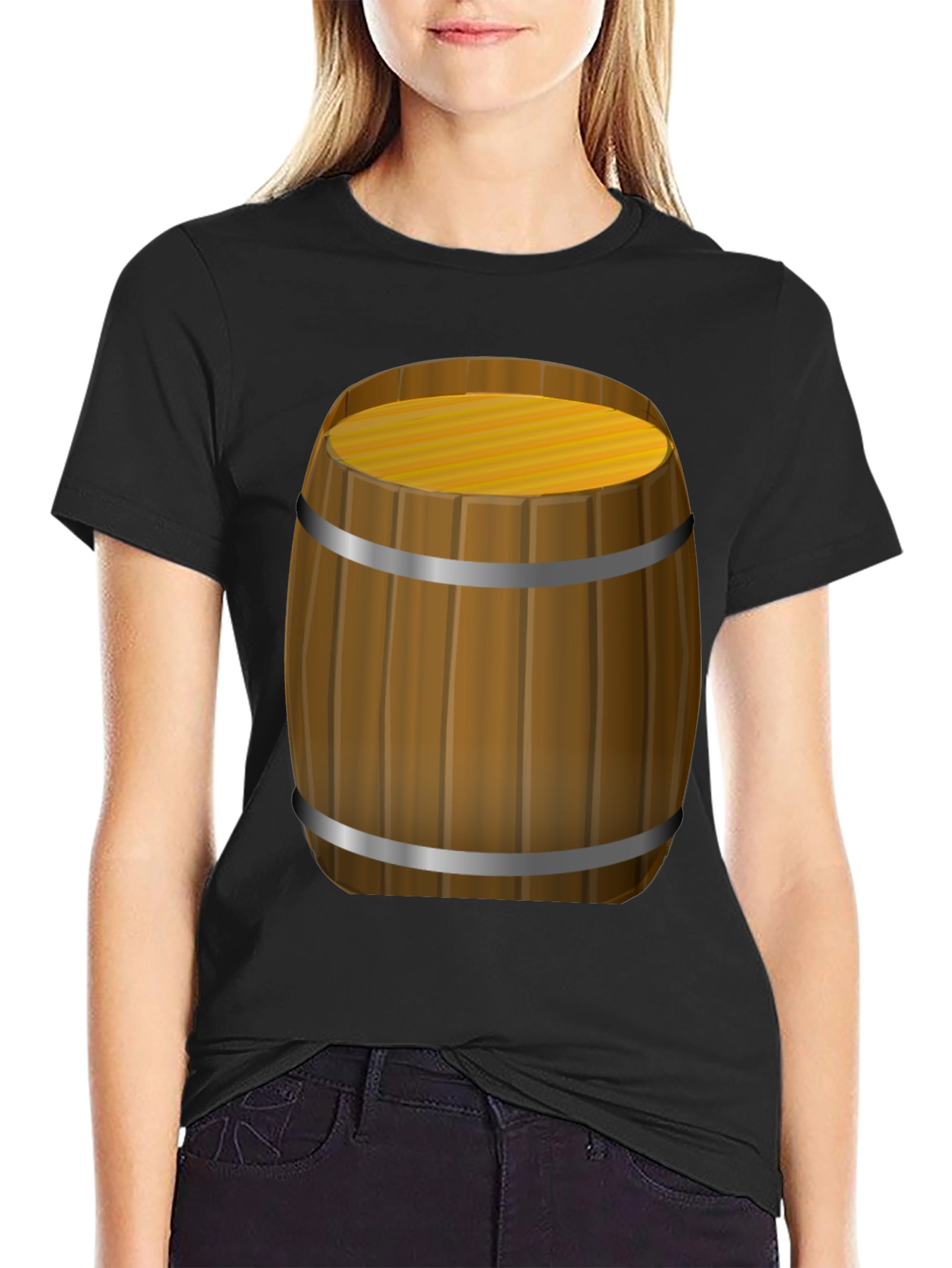 Black Novelty Barrel Graphic T-Shirt view 2