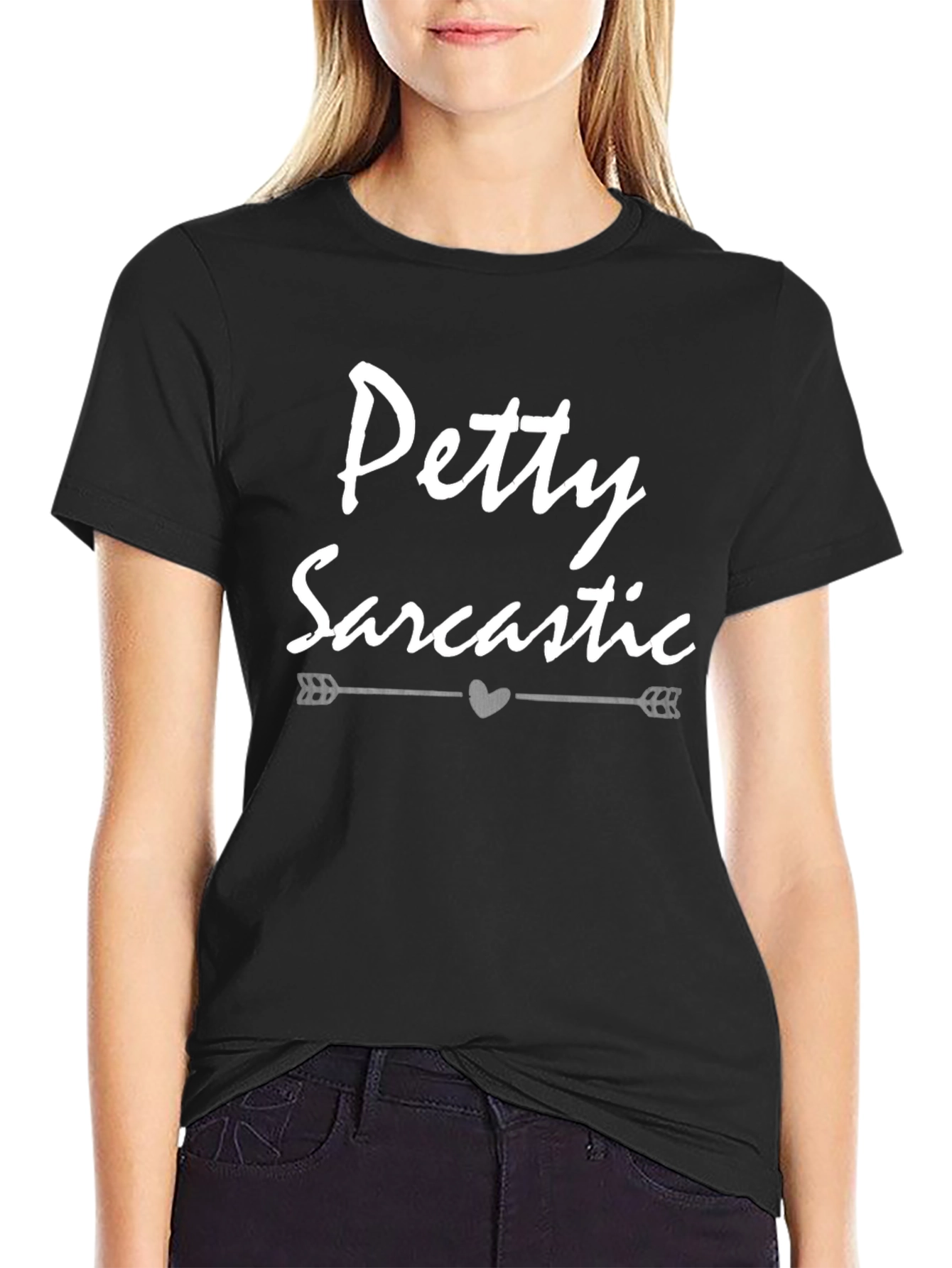 Black Petty Sarcastic Graphic T-Shirt - Unisex Casual Tee view 2