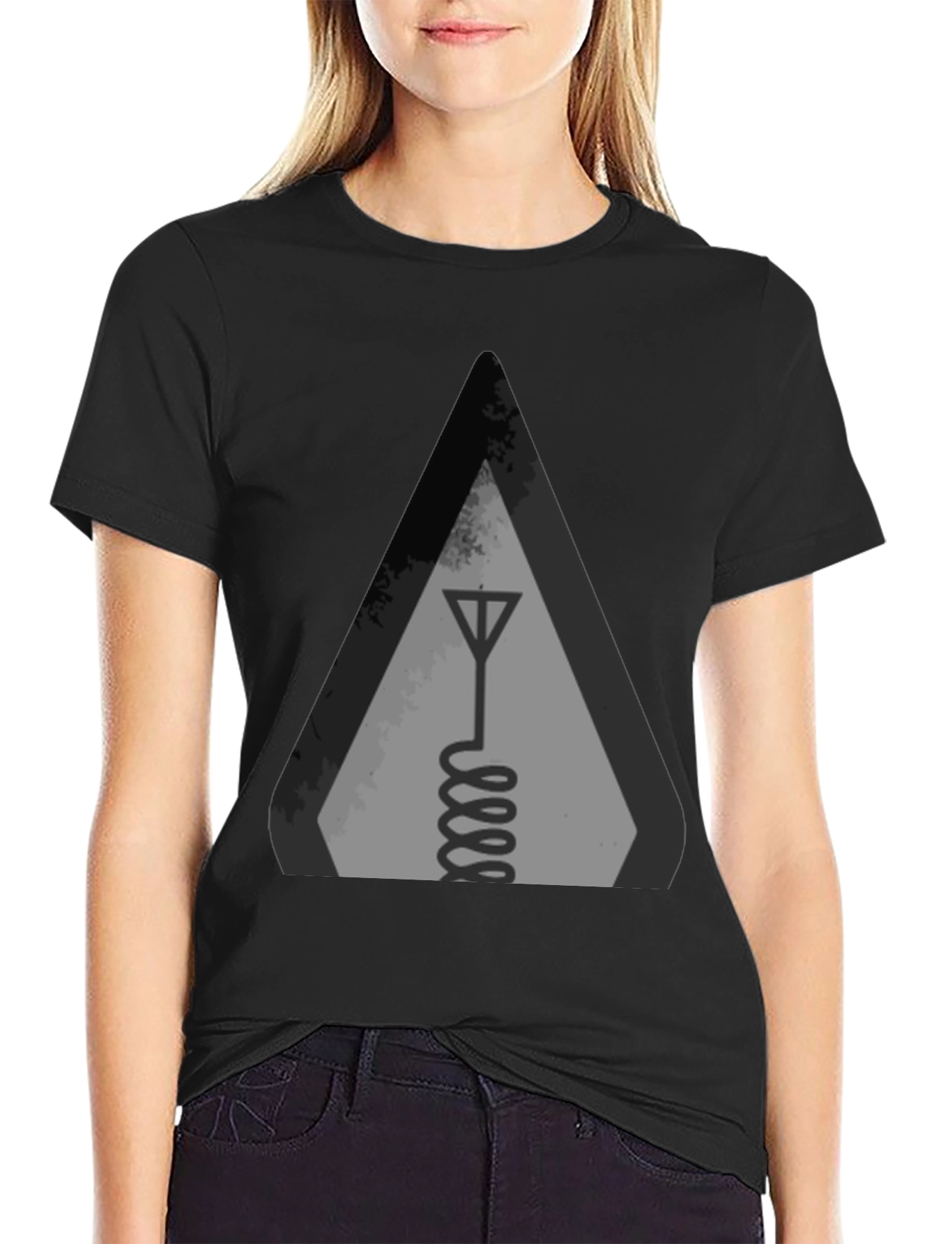 Black Antenna Graphic T-Shirt view 2