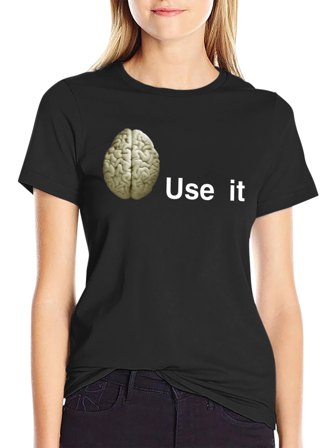 Black Brain Use It Graphic Tee view 2