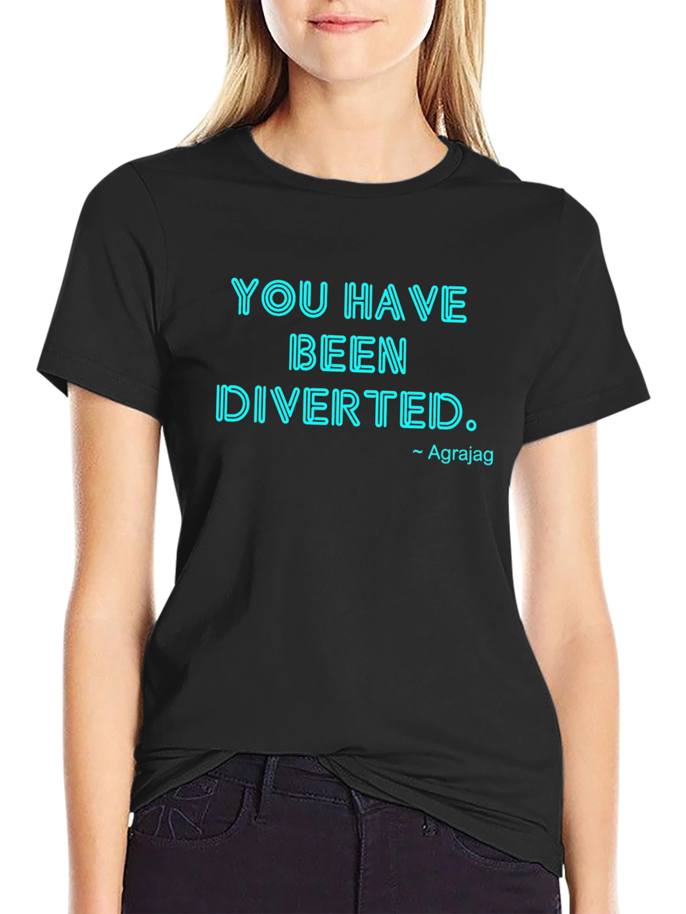Black You Have Been Diverted Graphic Tee view 2