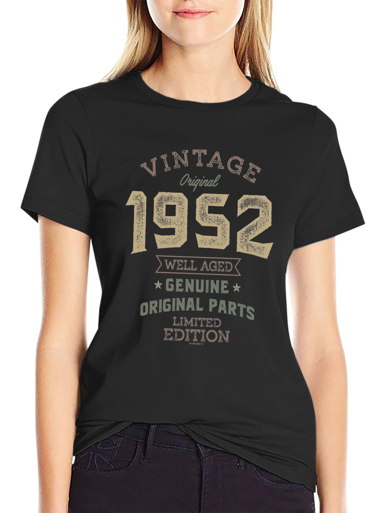 Black Vintage 1952 T-Shirt - Original Parts Limited Edition view 2