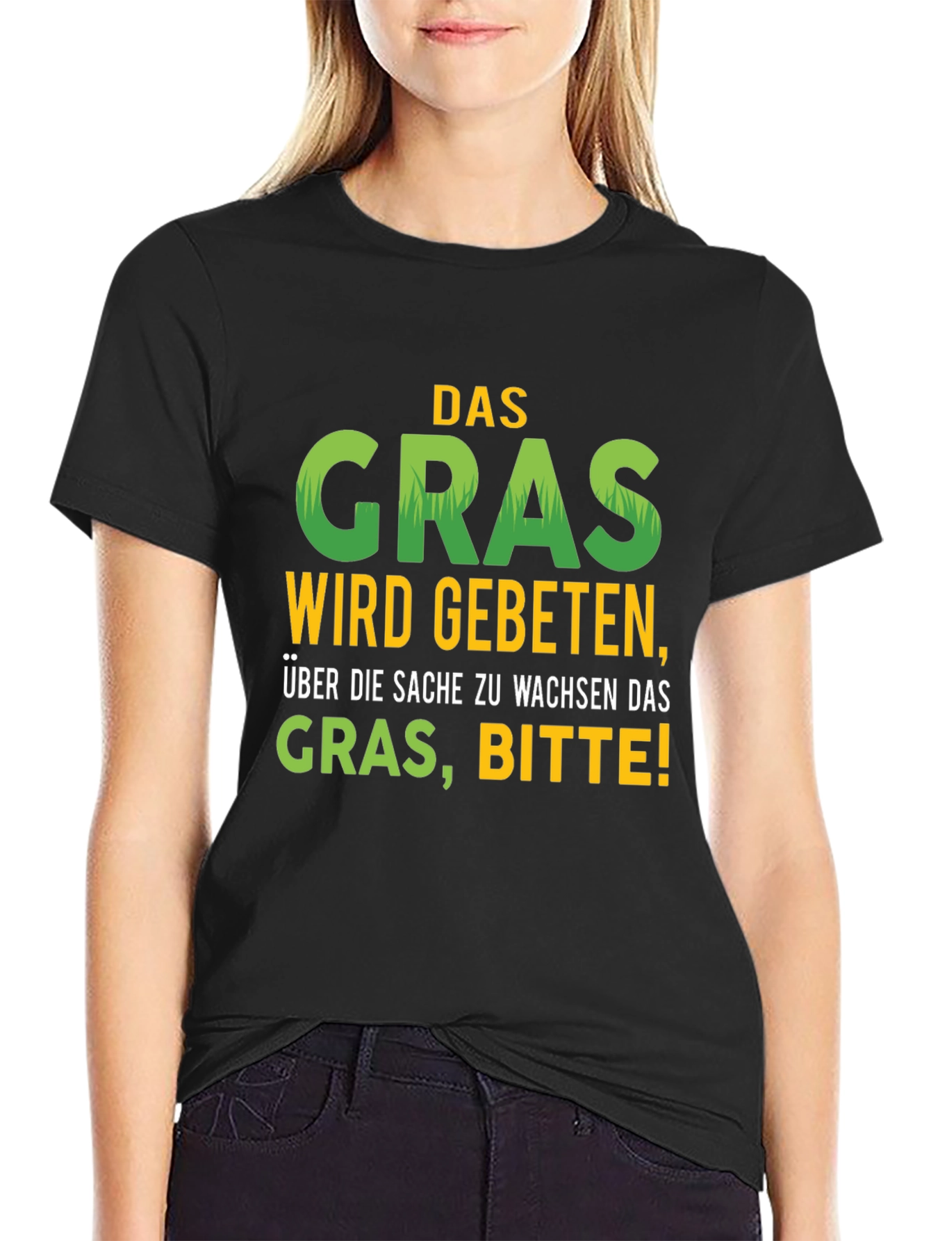Black Funny Grass T-Shirt view 2