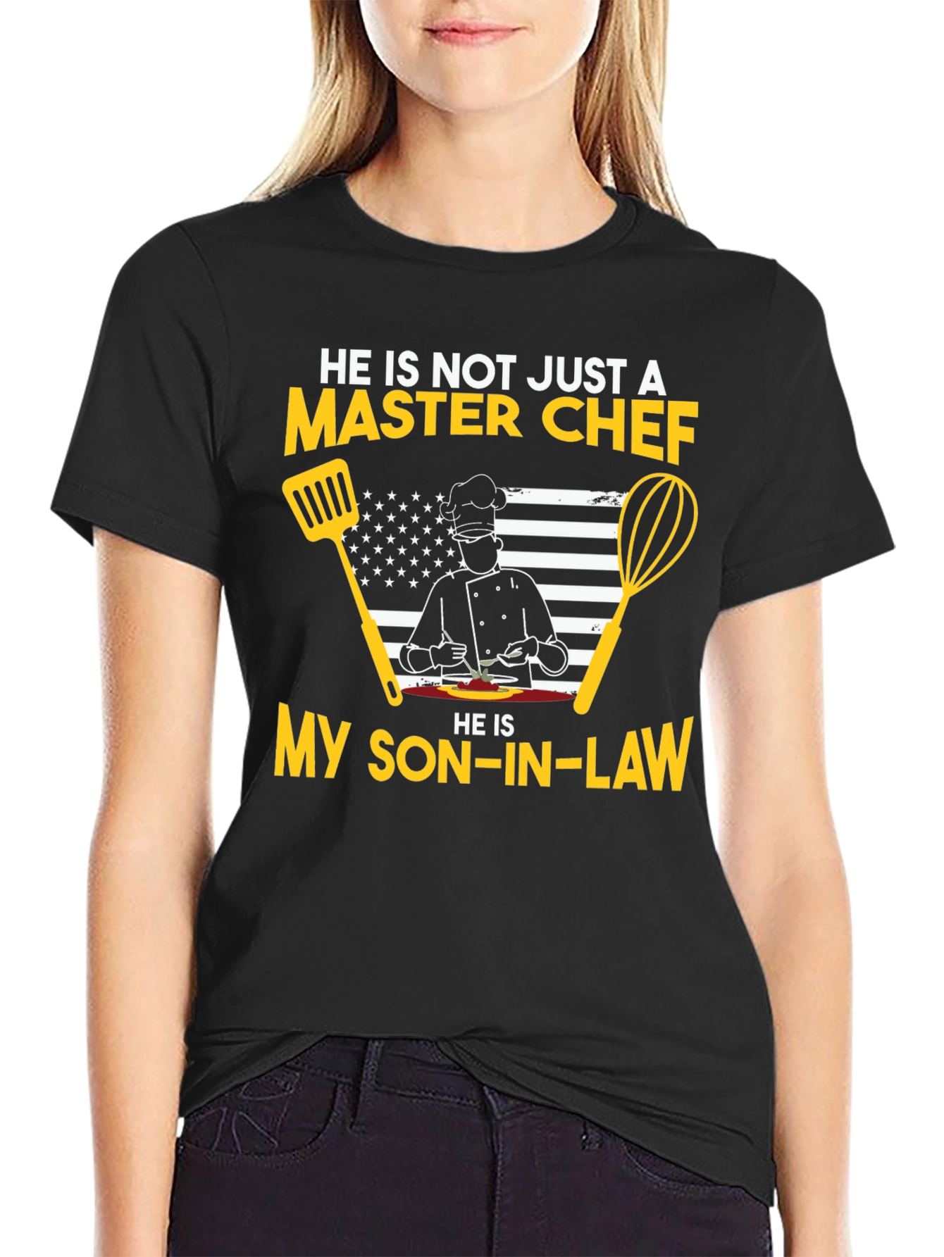 Black Master Chef Son-in-Law T-Shirt view 2