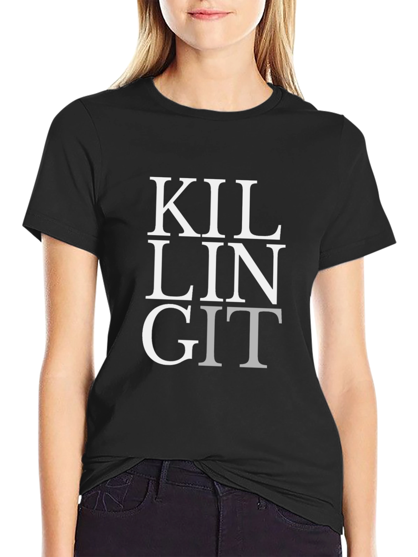 Black Killing It Graphic Tee - Black view 2