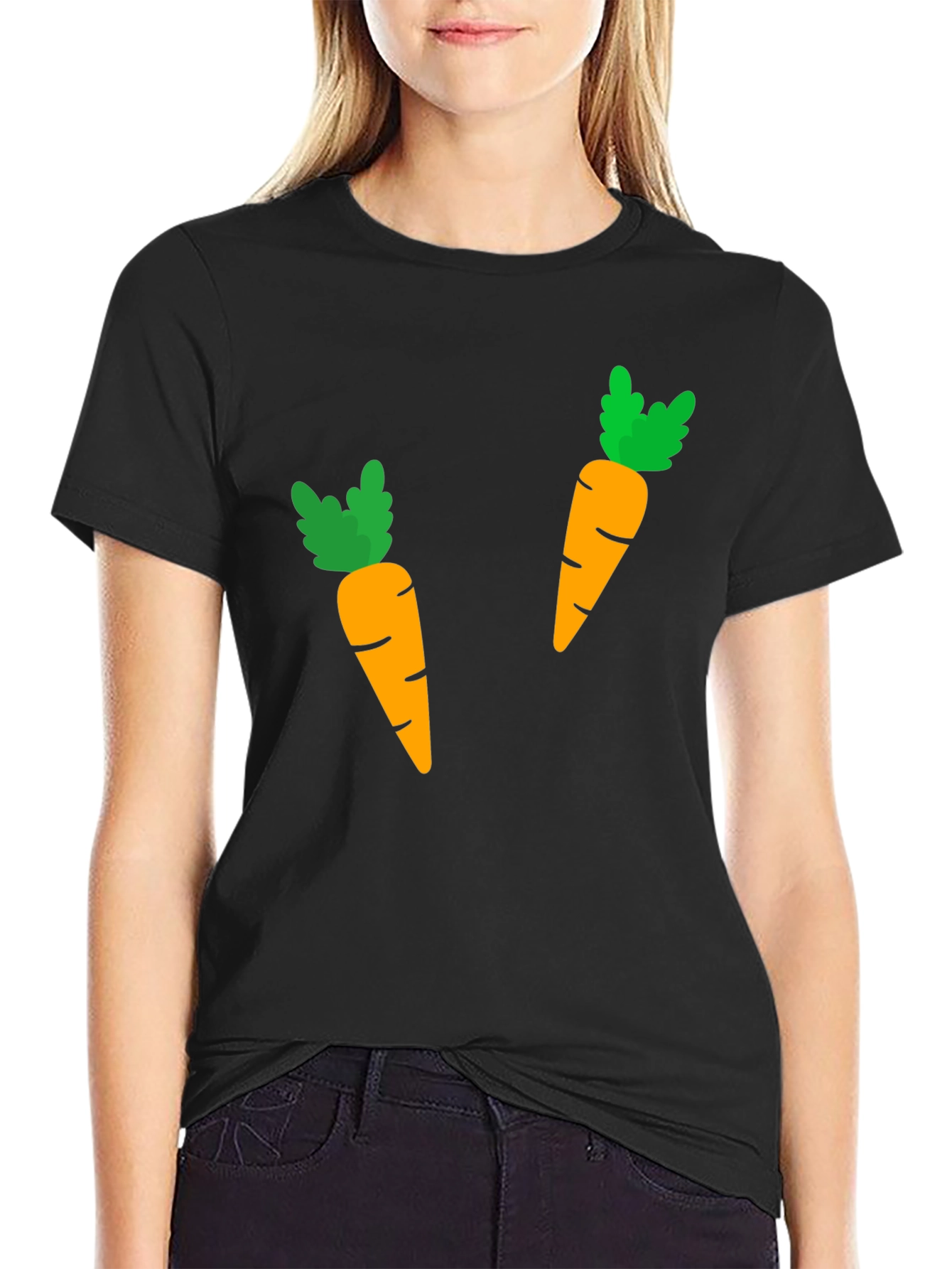 Black Carrot T-Shirt - Fun & Unique Graphic Tee view 2