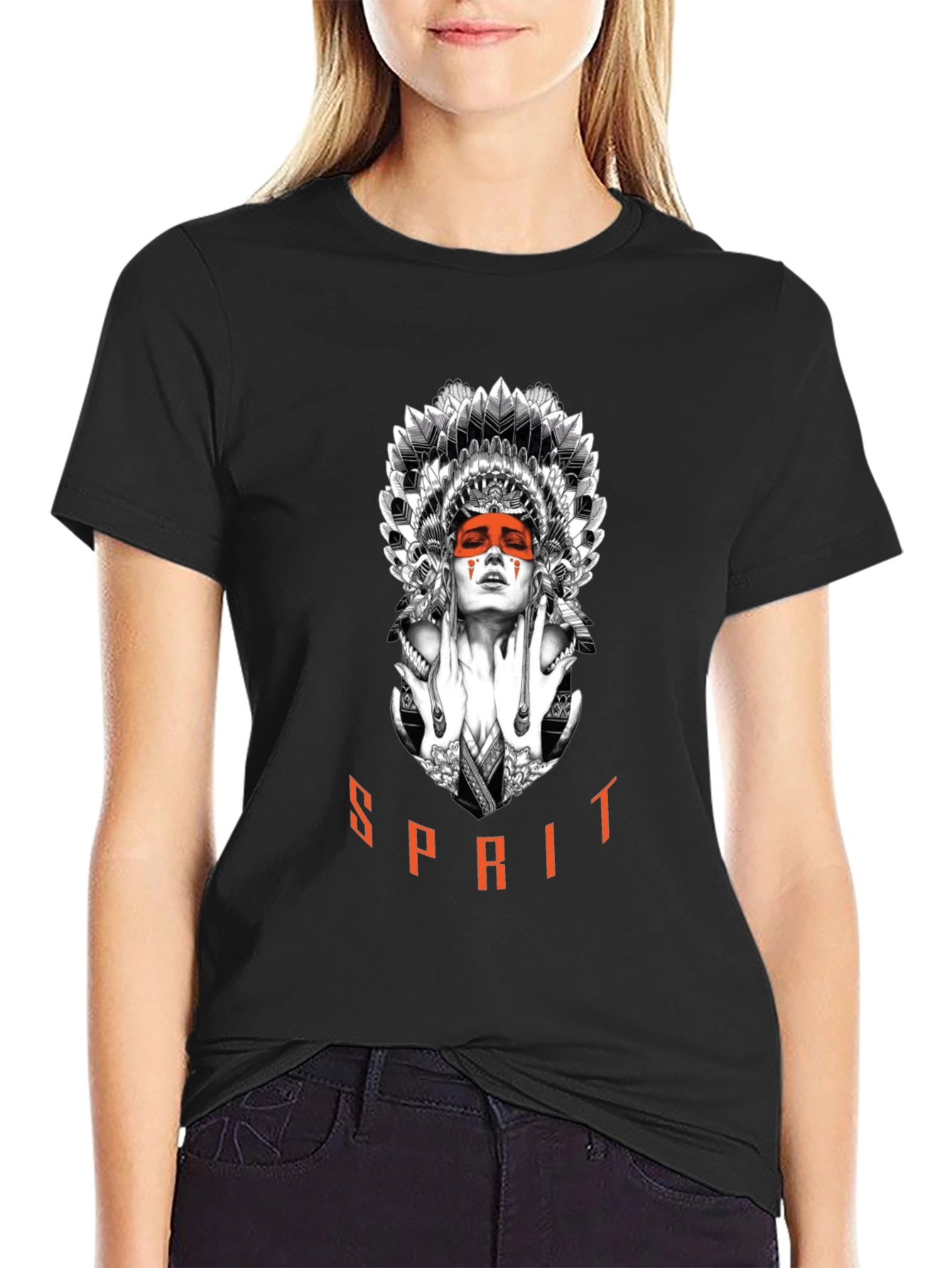 Black Spirit Graphic T-Shirt - Artistic Menswear view 2