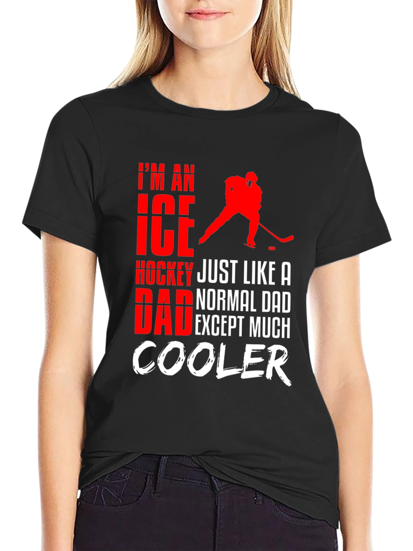 Black Ice Hockey Dad T-Shirt - Cool Dad Edition! view 2