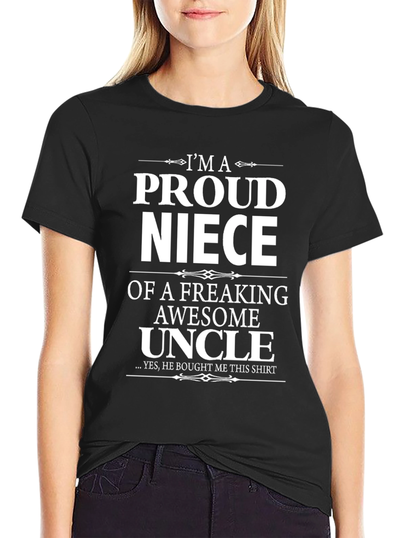 Proud Niece Graphic T-Shirt - Awesome Uncle Gift - 2