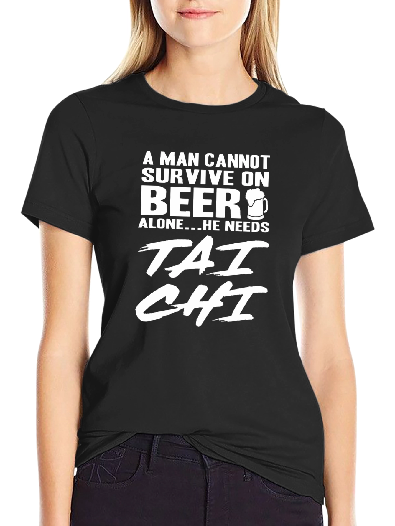 Black Beer and Tai Chi T-Shirt view 2