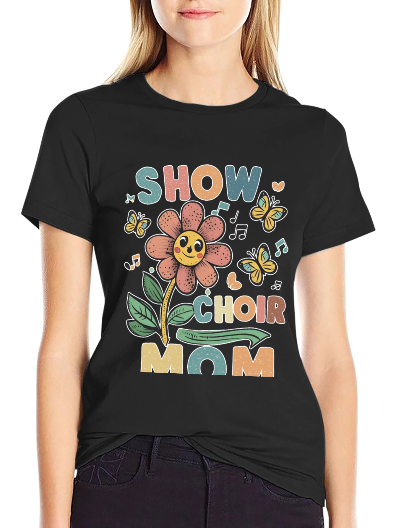 Black Show Choir Mom Graphic T-Shirt view 2