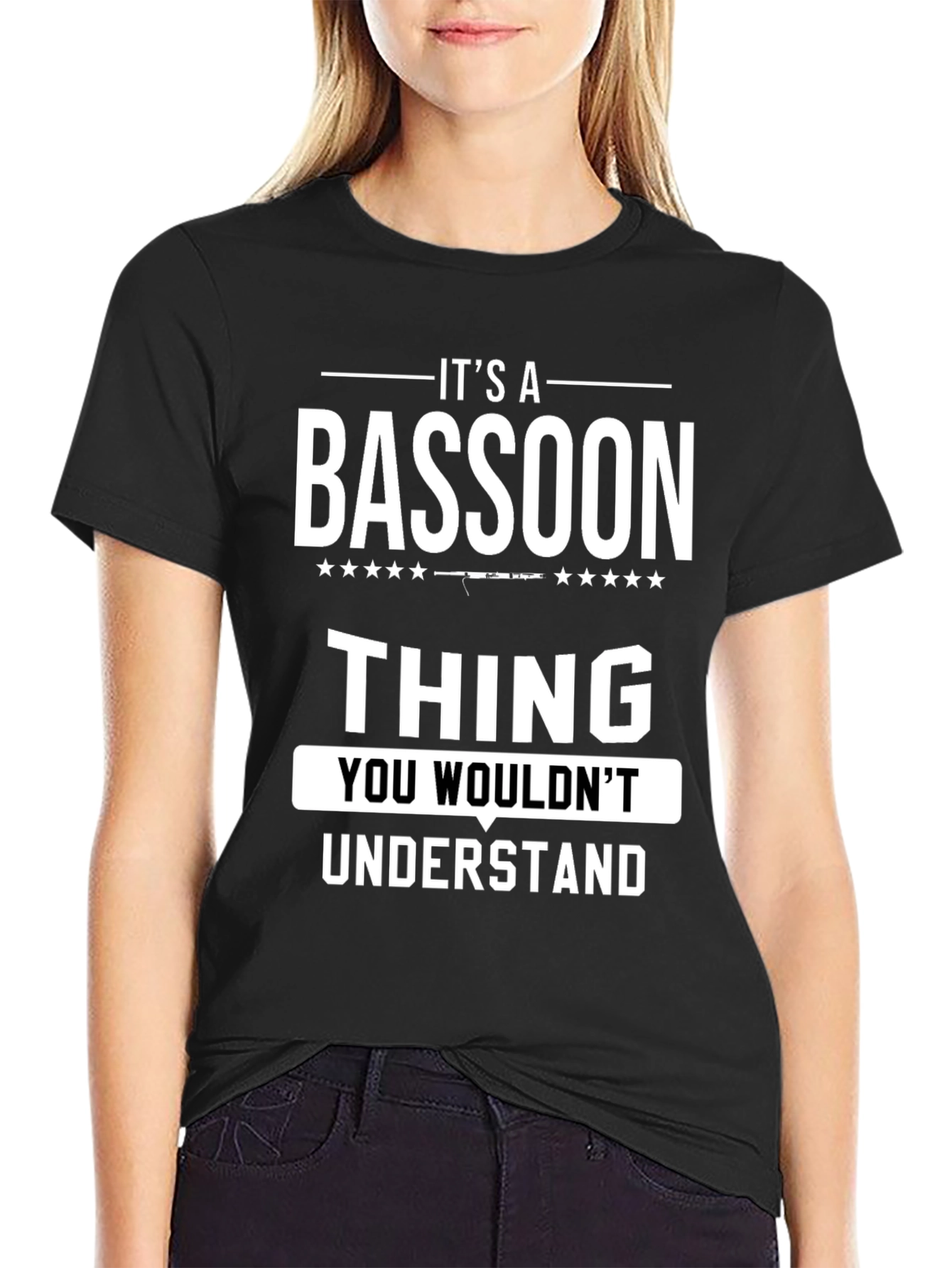 Black It's A Bassoon Thing T-Shirt view 2