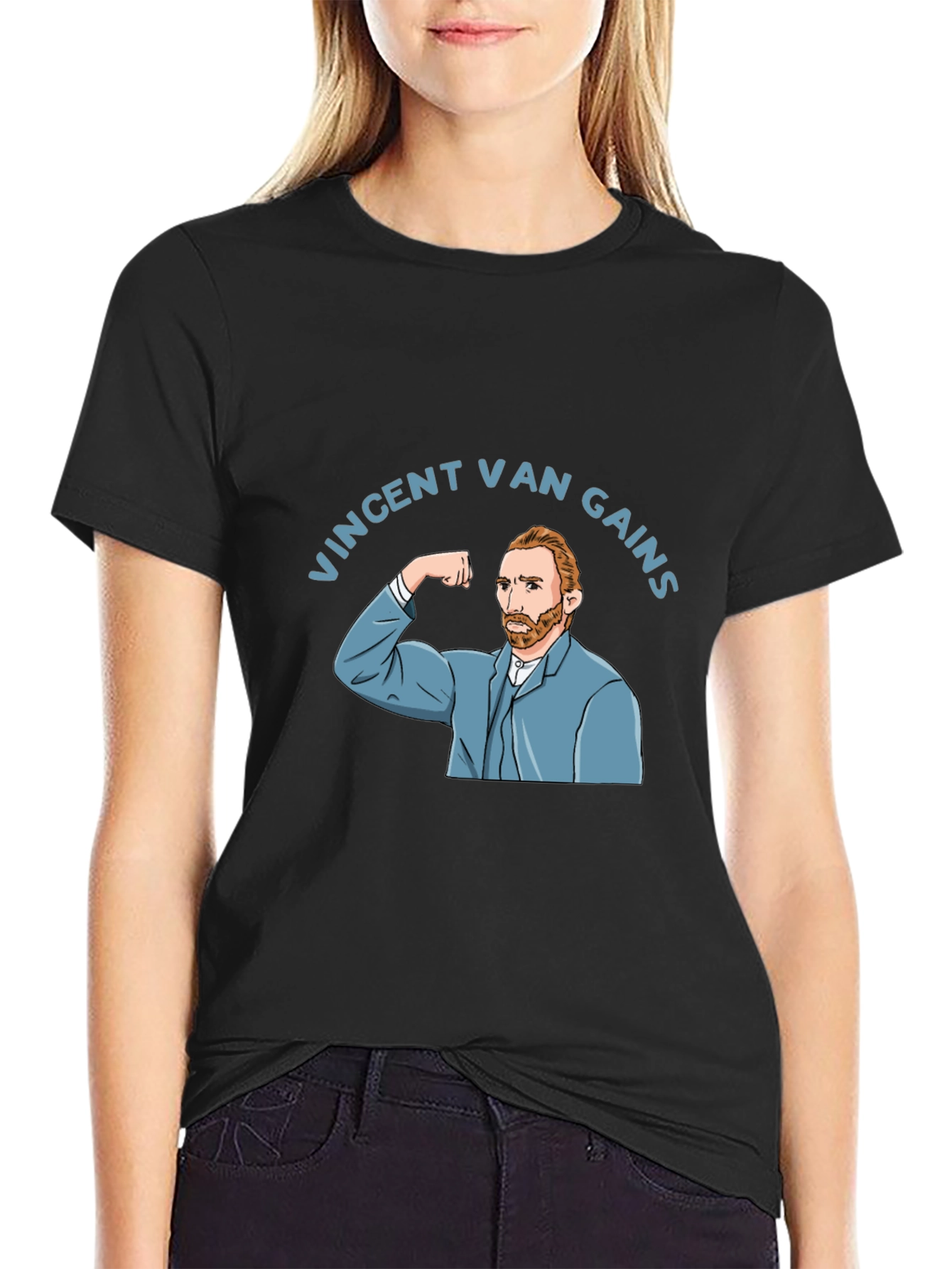 Black Vincent Van Gains T-Shirt - Artistic Fitness view 2