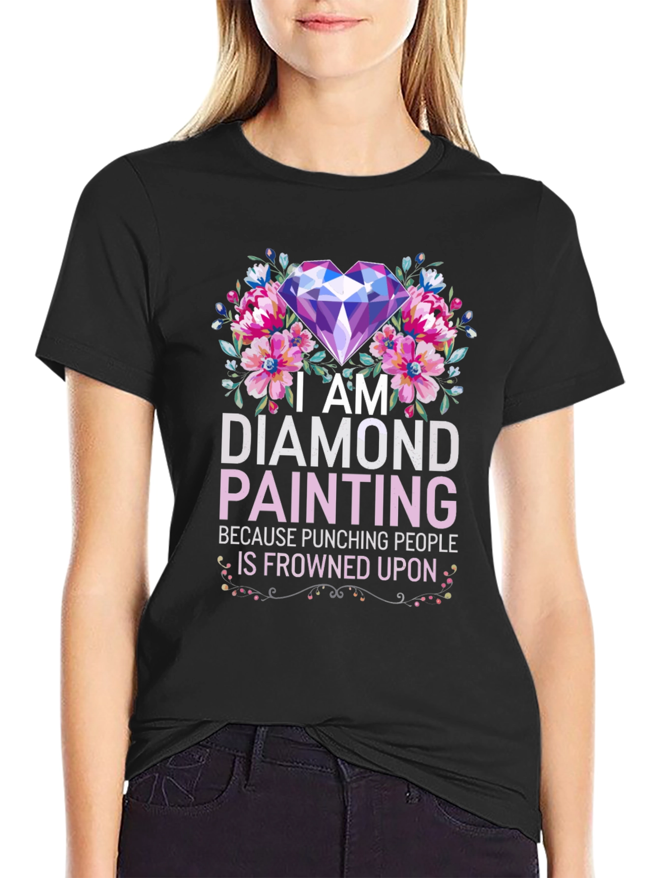 Black Diamond Painting Hobby T-Shirt view 2