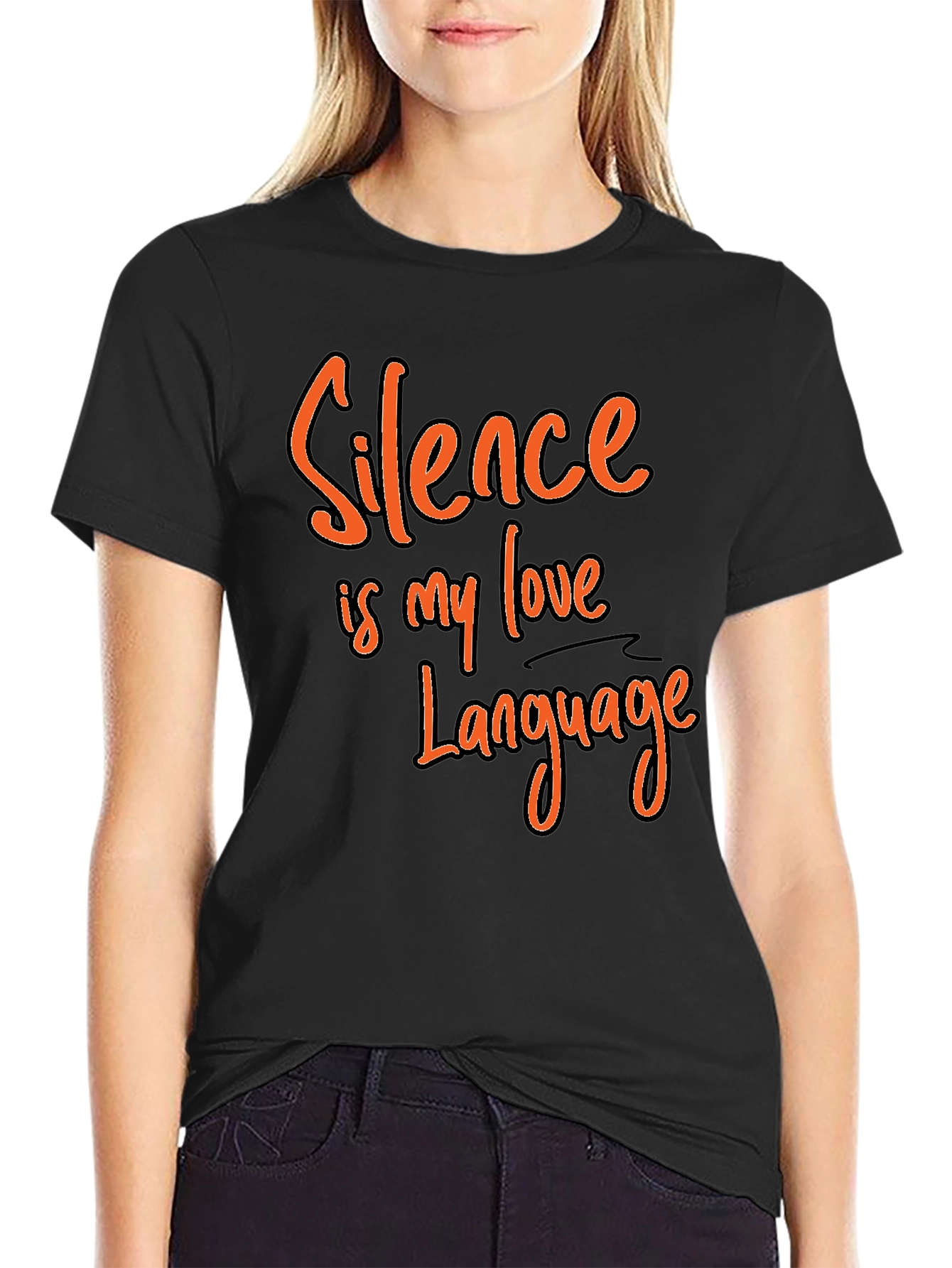 Black Silence is My Love Language Graphic Tee view 2