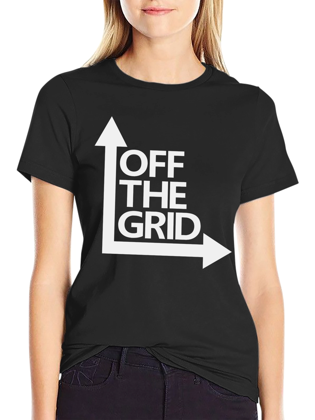 Black Off the Grid Graphic Tee - Black Cotton Shirt view 2