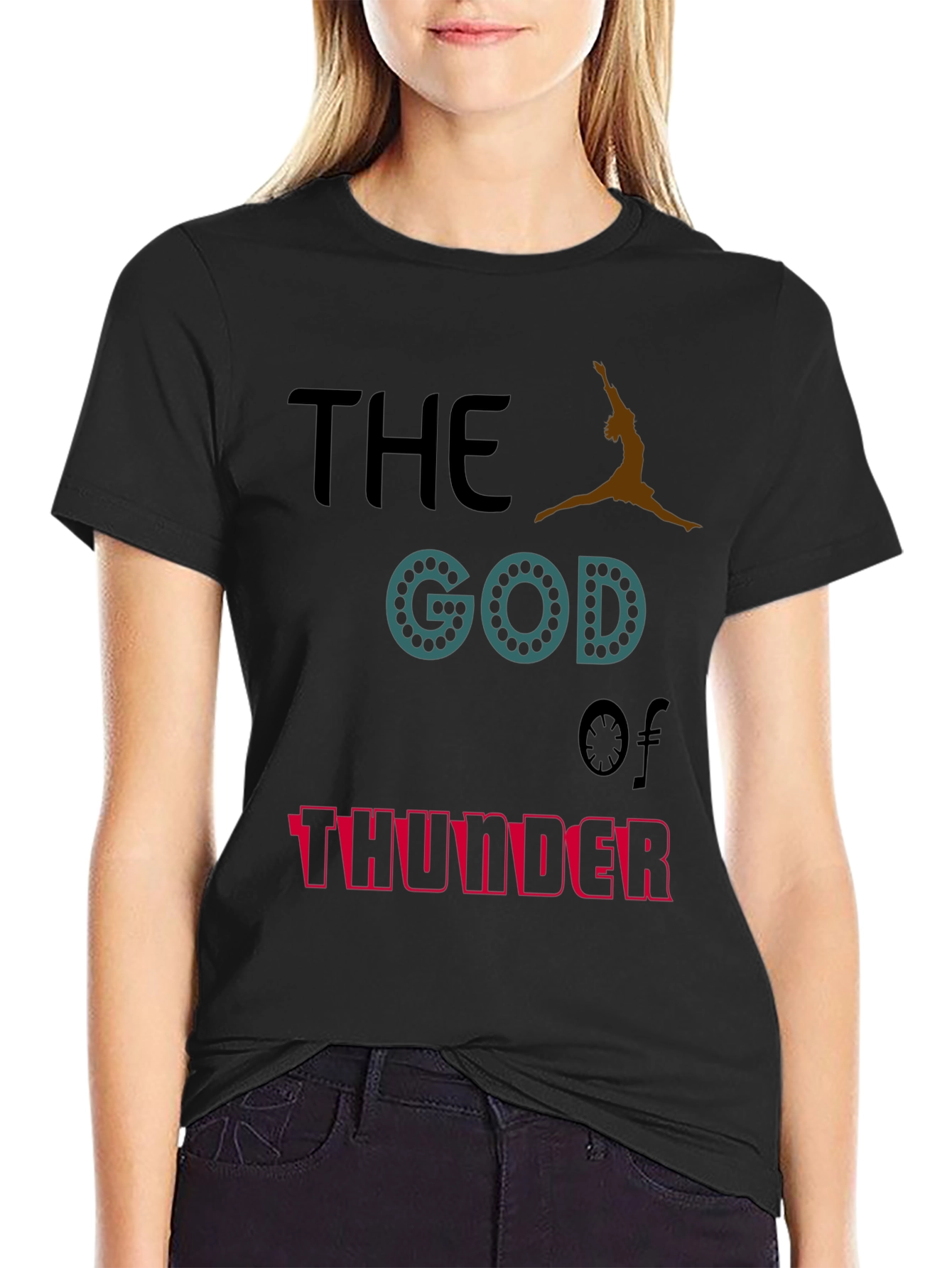 Black God of Thunder Graphic Tee view 2