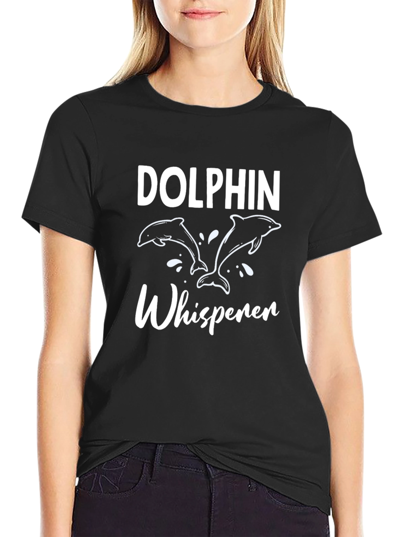 Black Dolphin Whisperer Graphic Tee view 2