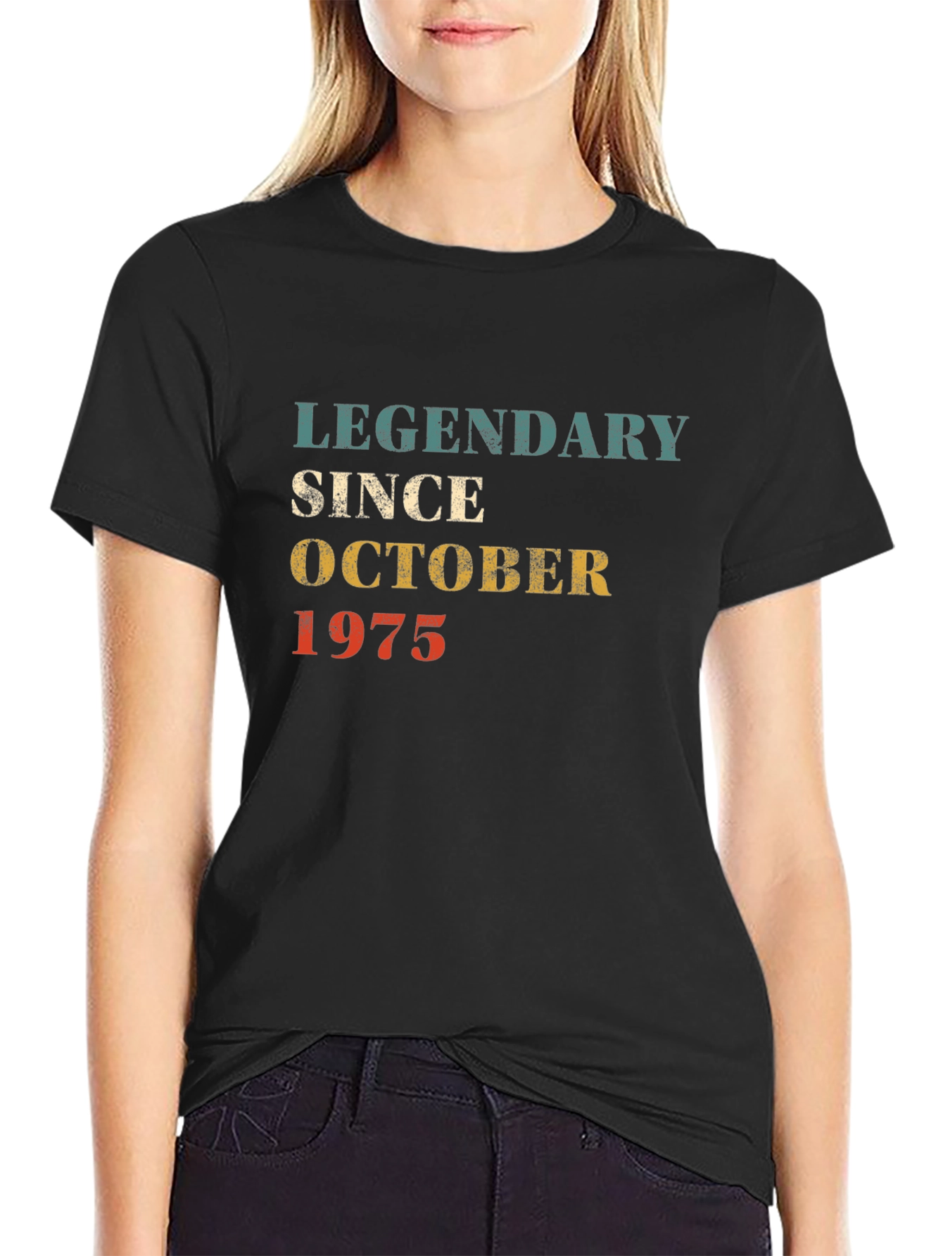 Black Legendary Since October 1975 Black T-Shirt view 2