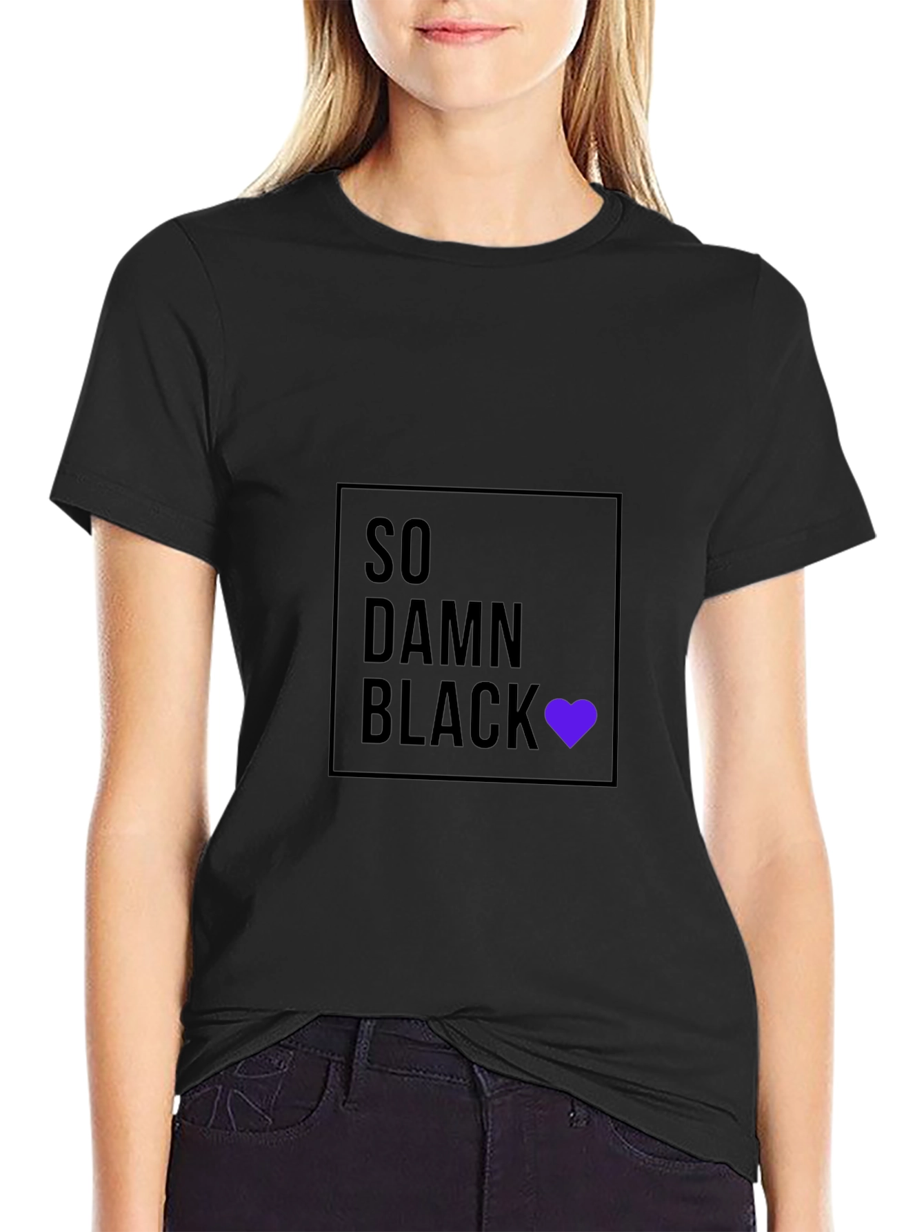 Black So Damn Black Graphic Tee view 2