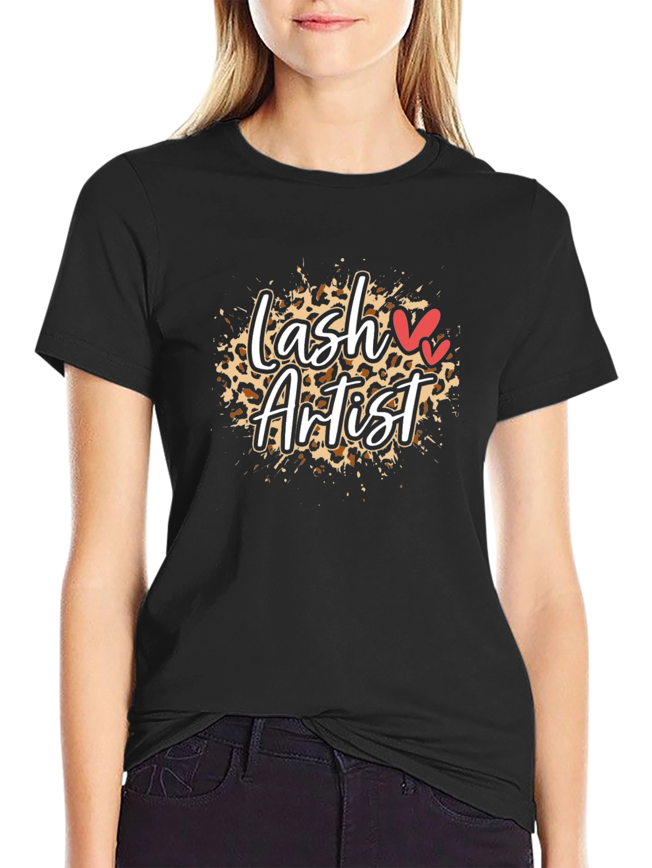 Lash Artist Leopard Print Graphic Tee - Trendy and Unique! - 2