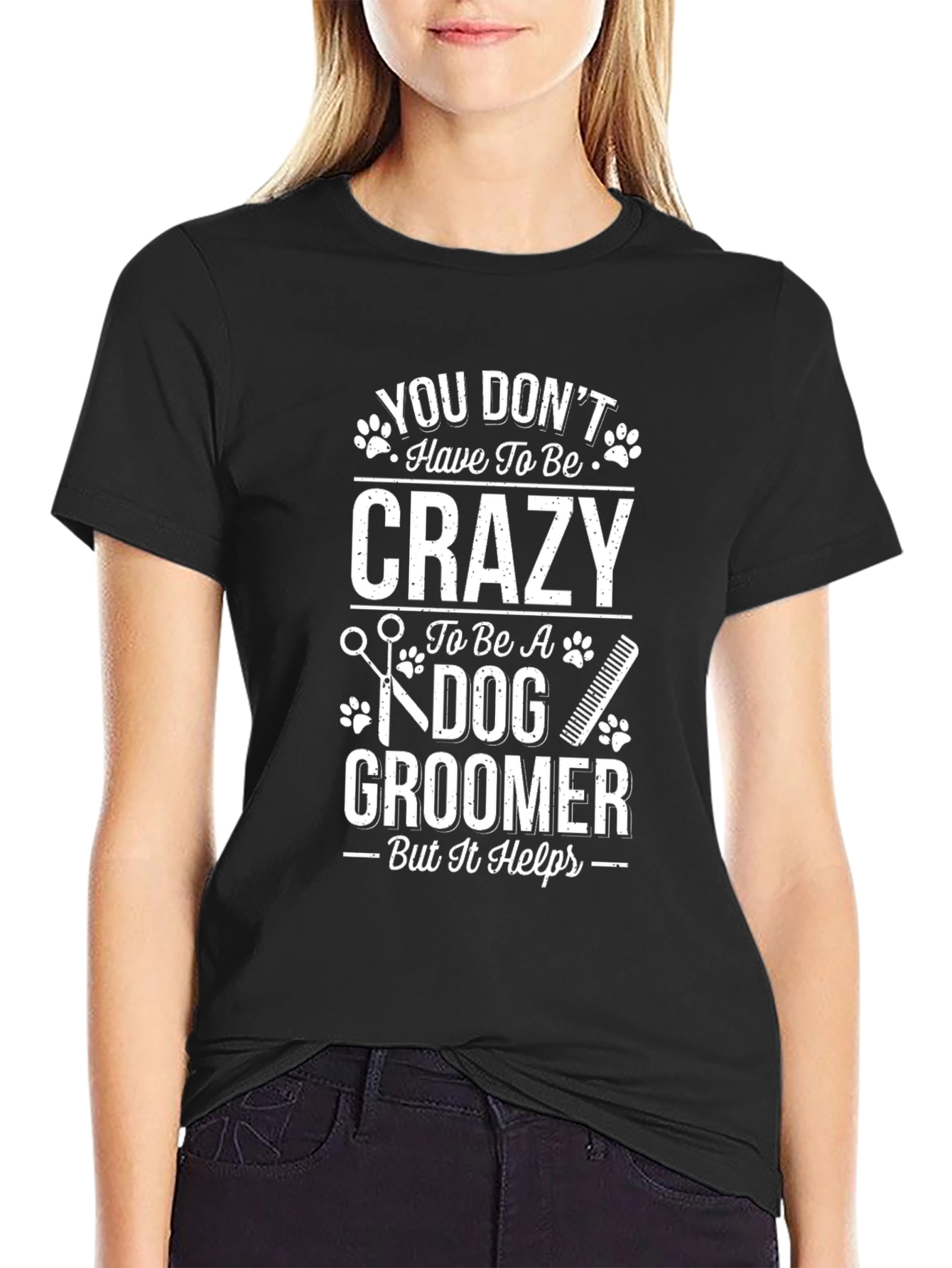 Black Dog Groomer Crazy Tee view 2