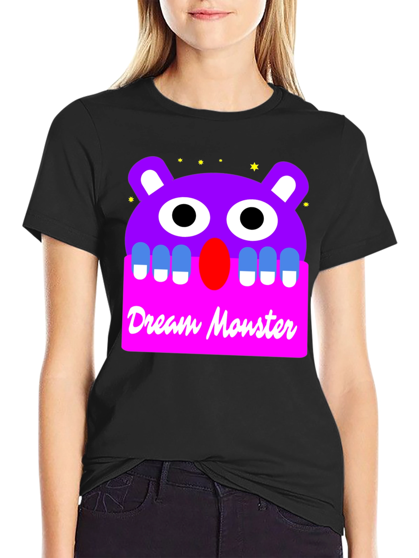 Black Dream Monster Graphic T-Shirt view 2