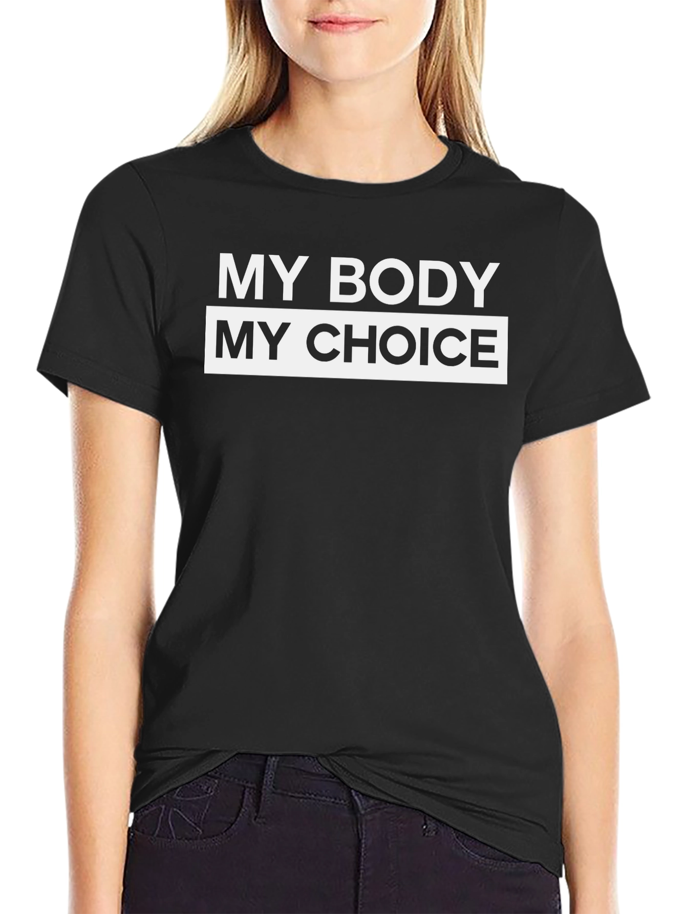Black My Body My Choice Graphic Tee - Pro Choice Shirt view 2