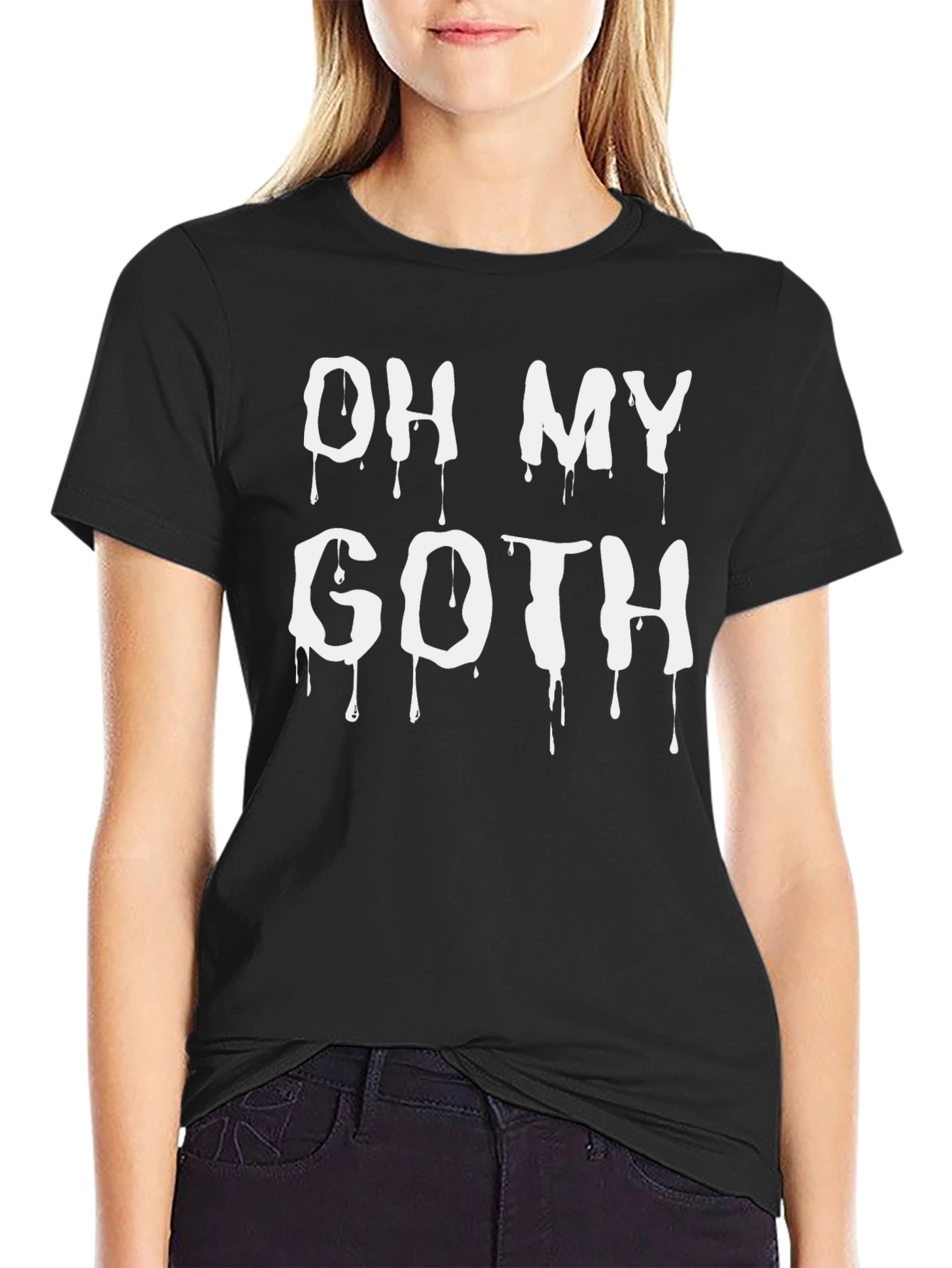 Black Oh My Goth T-Shirt - Dark Humor Tee view 2