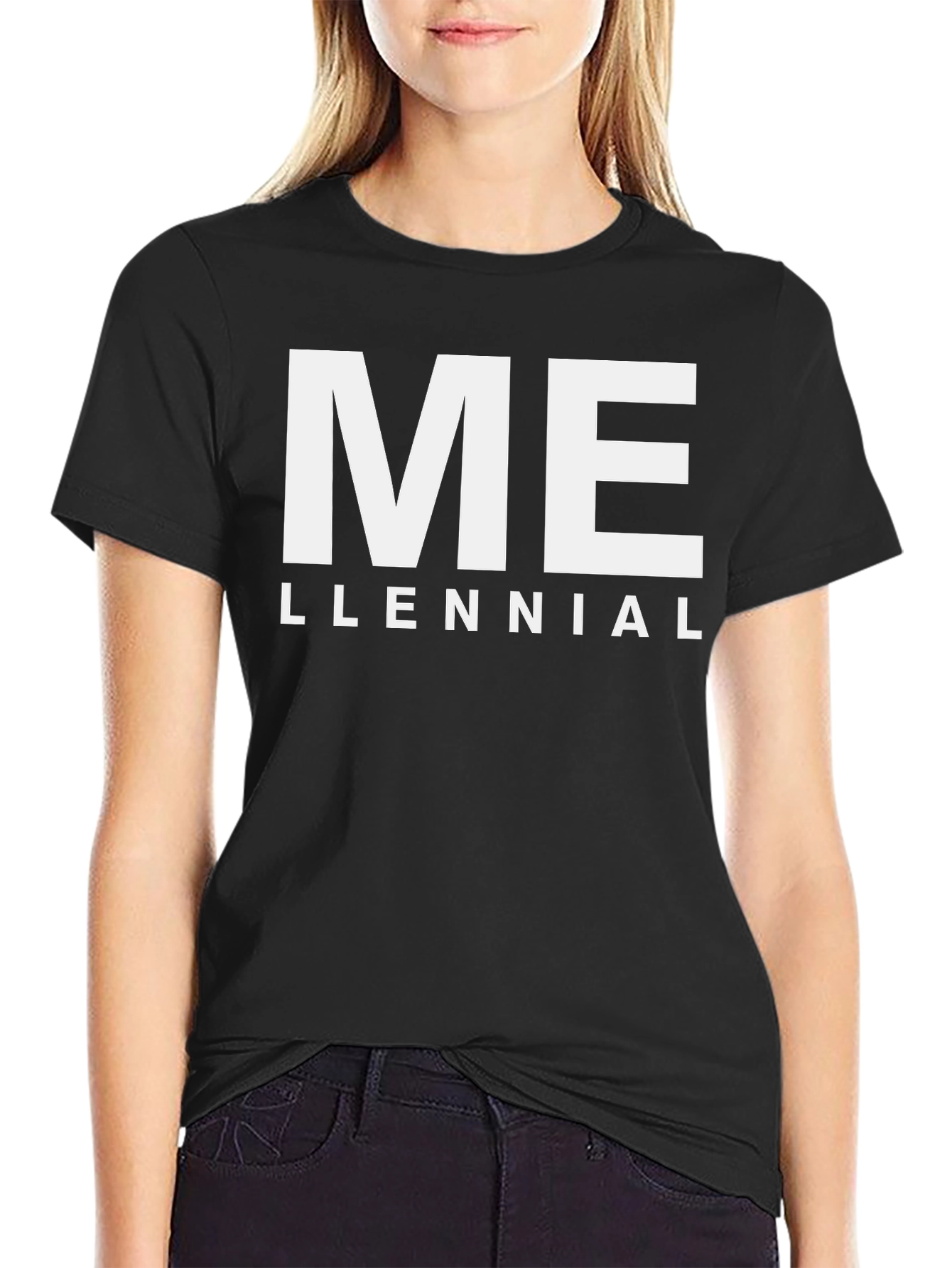 Black ME LLENNIAL Graphic T-Shirt view 2