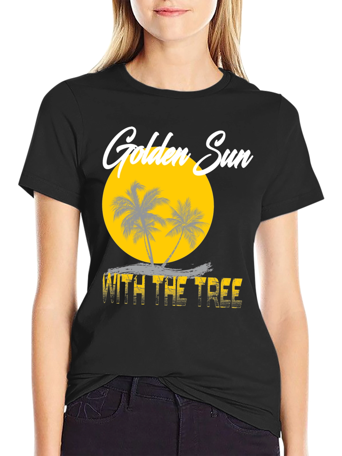 Golden Sun With The Tree Graphic Tee - 2