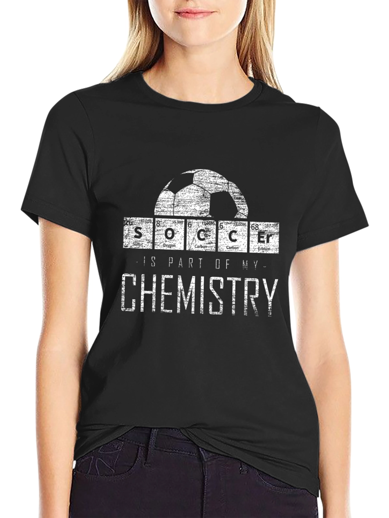 Black Soccer Chemistry T-Shirt view 2