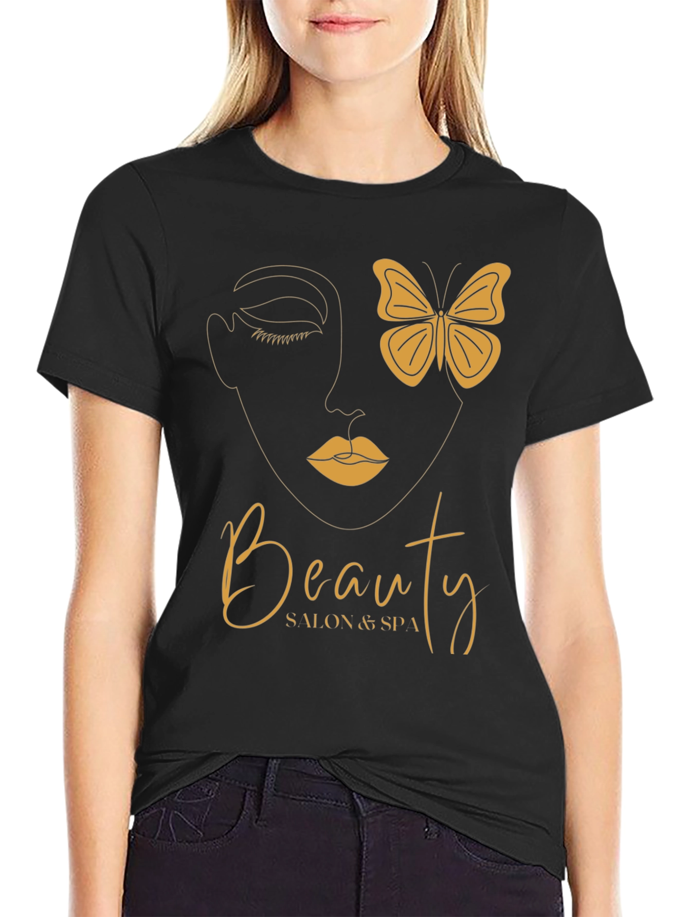 Black Beauty Salon & Spa T-Shirt - Stylish Unisex Tee view 2