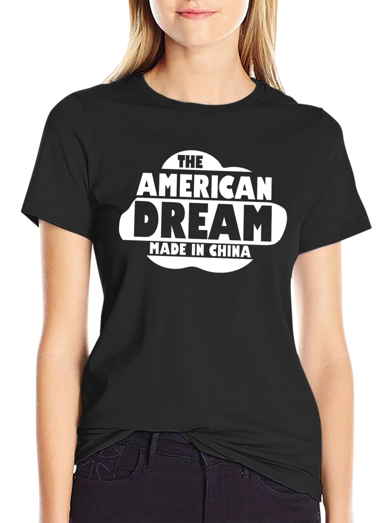 Black American Dream Made in China T-Shirt view 2