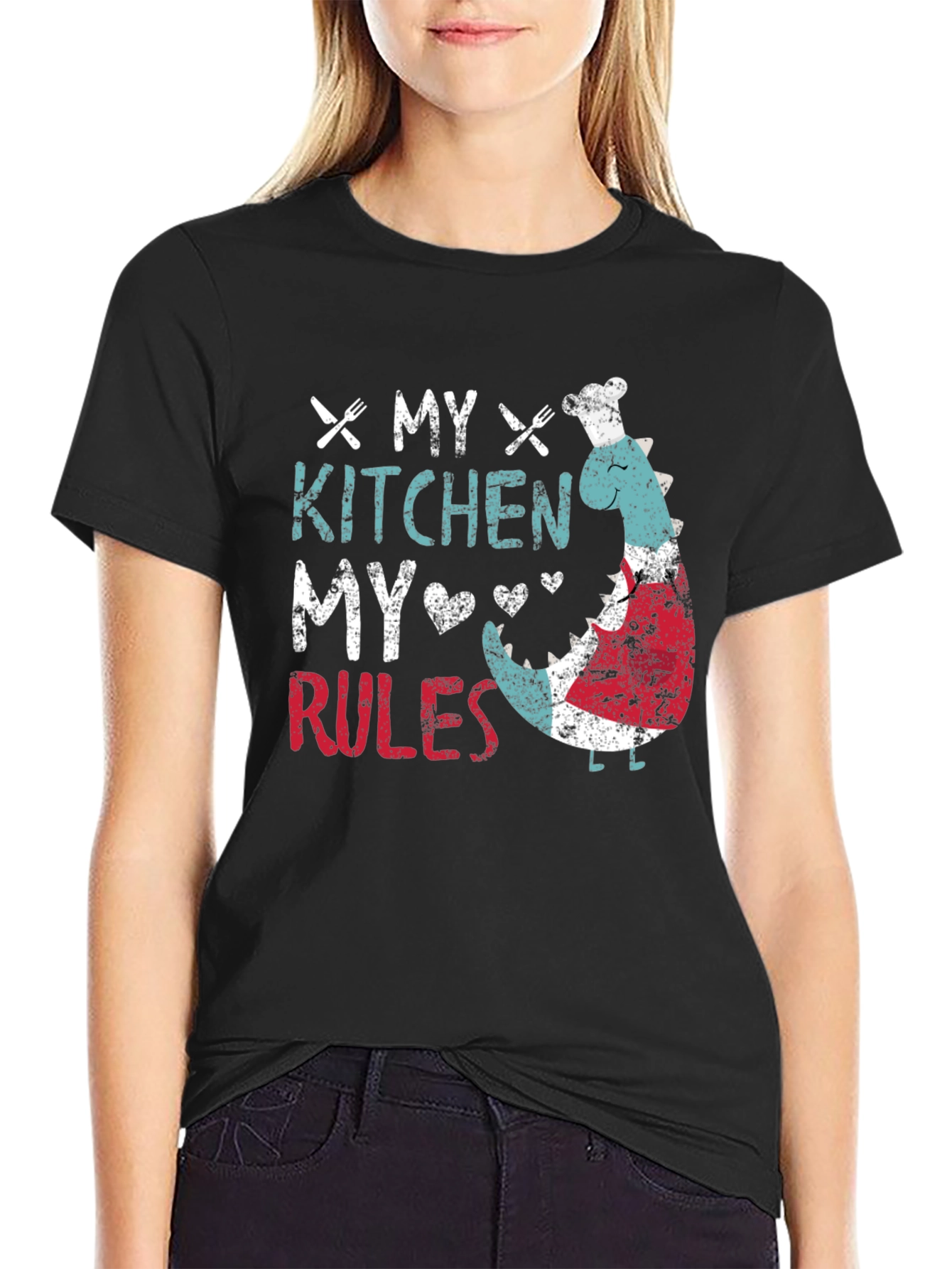 Black My Kitchen My Rules T-Shirt view 2