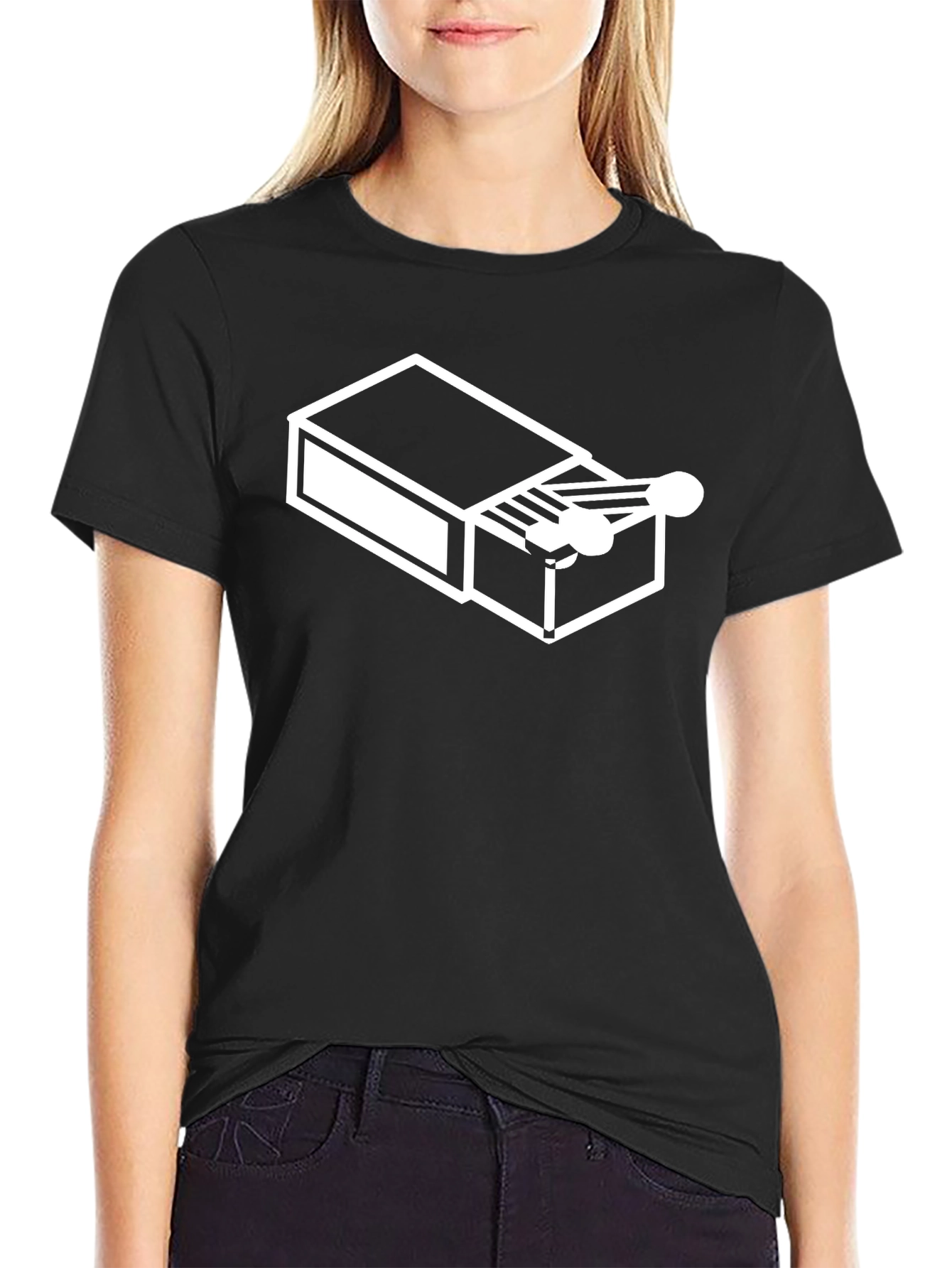Black Matchbox Graphic Tee - Cool & Unique Design view 2