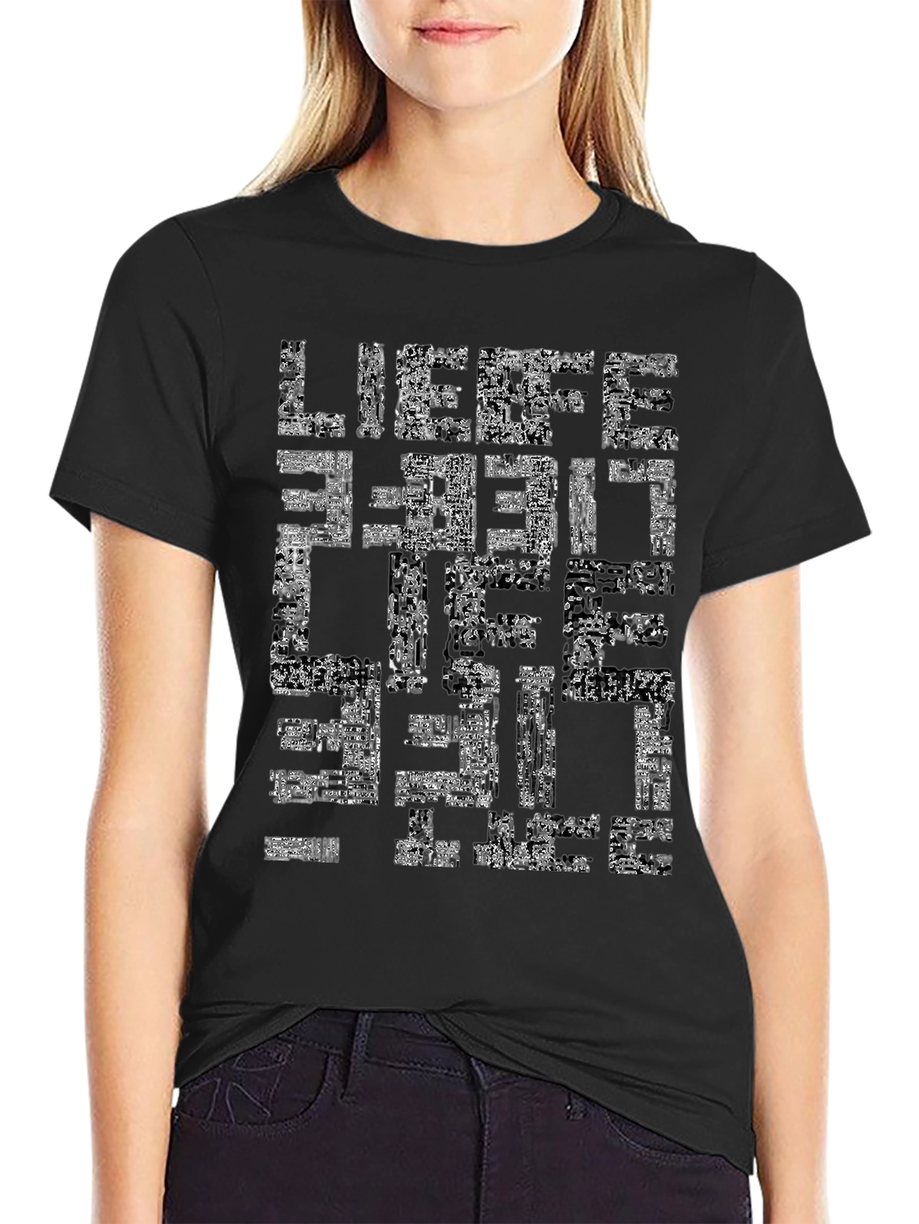 Black Liebe Circuit Board Graphic Tee view 2