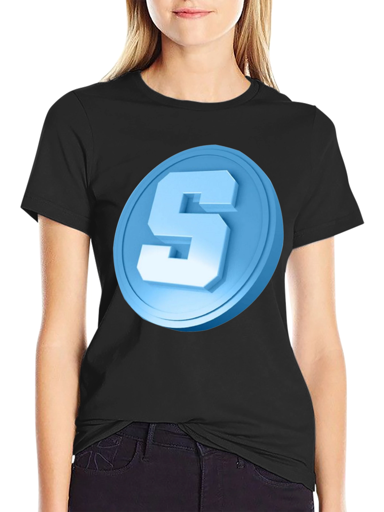 Black Number 5 Graphic Tee - Casual Comfort view 2