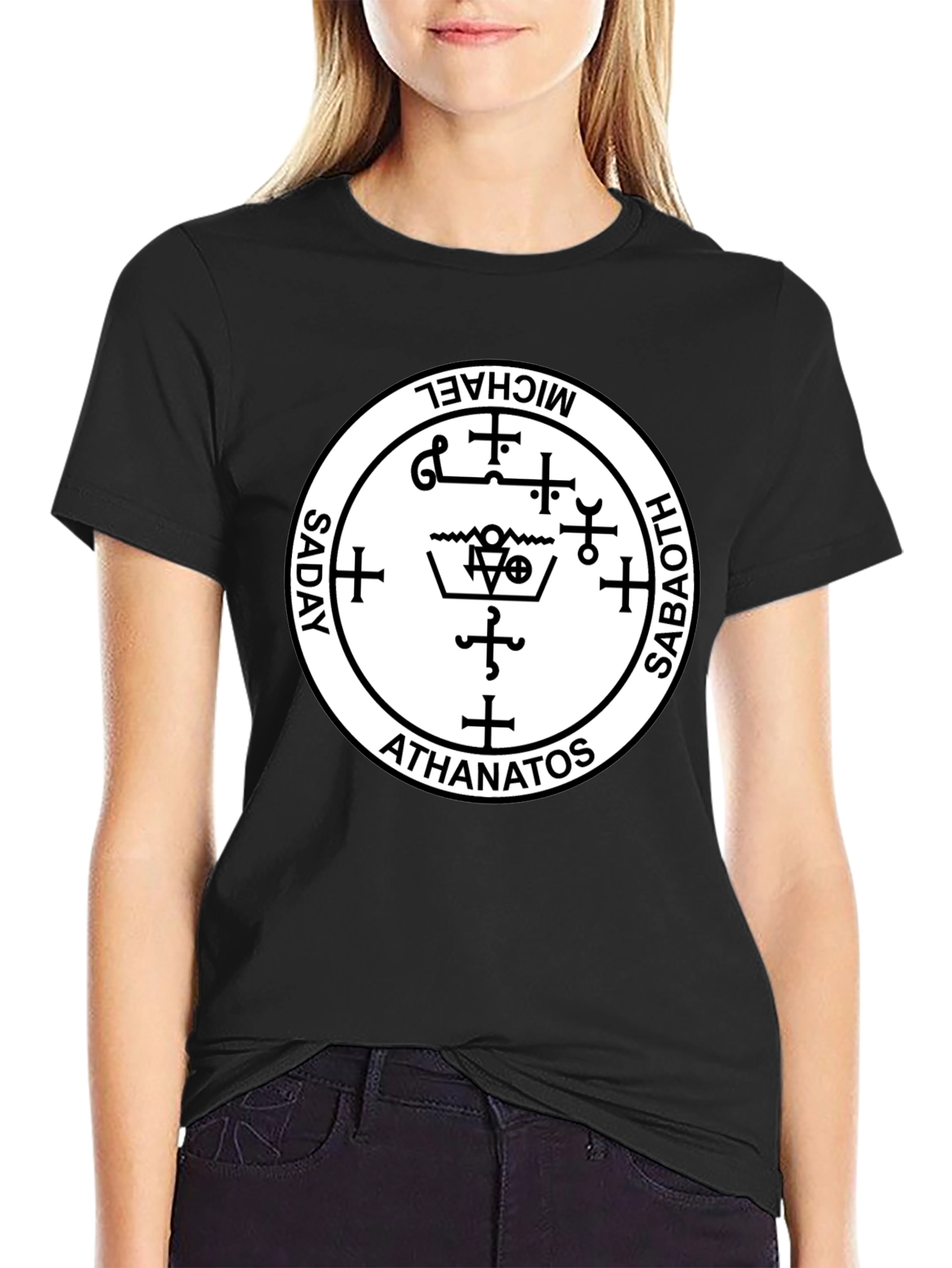 Occult Sigil T-Shirt - Michael, Saboath, Athanatos, Saday - 2